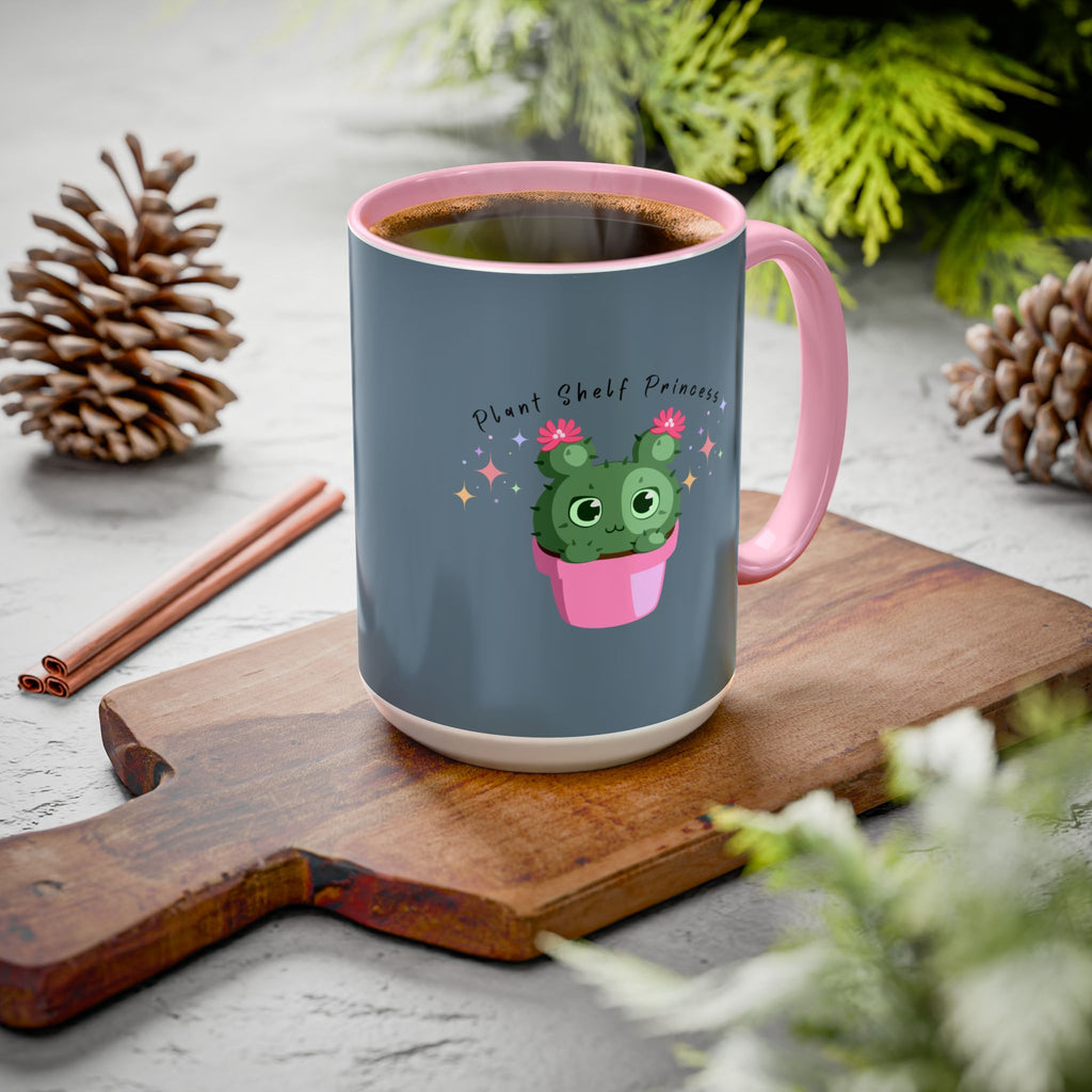Plant Shelf Princess Ceramic Mug — Cute Cactus 11oz/15oz Gift