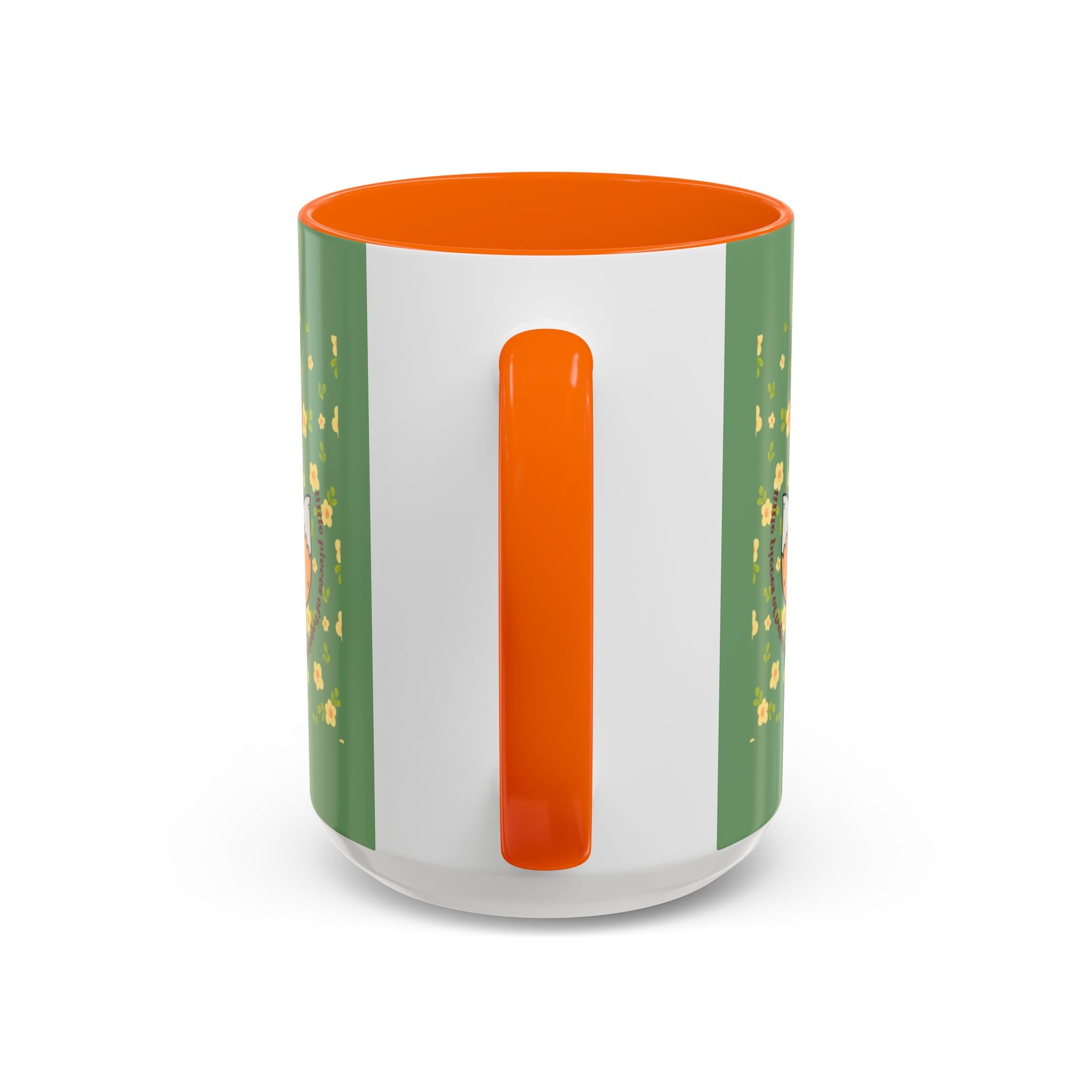 Cute Fox Floral Coffee Mug – Cute Fox Holding Potted Plant Accent Mug