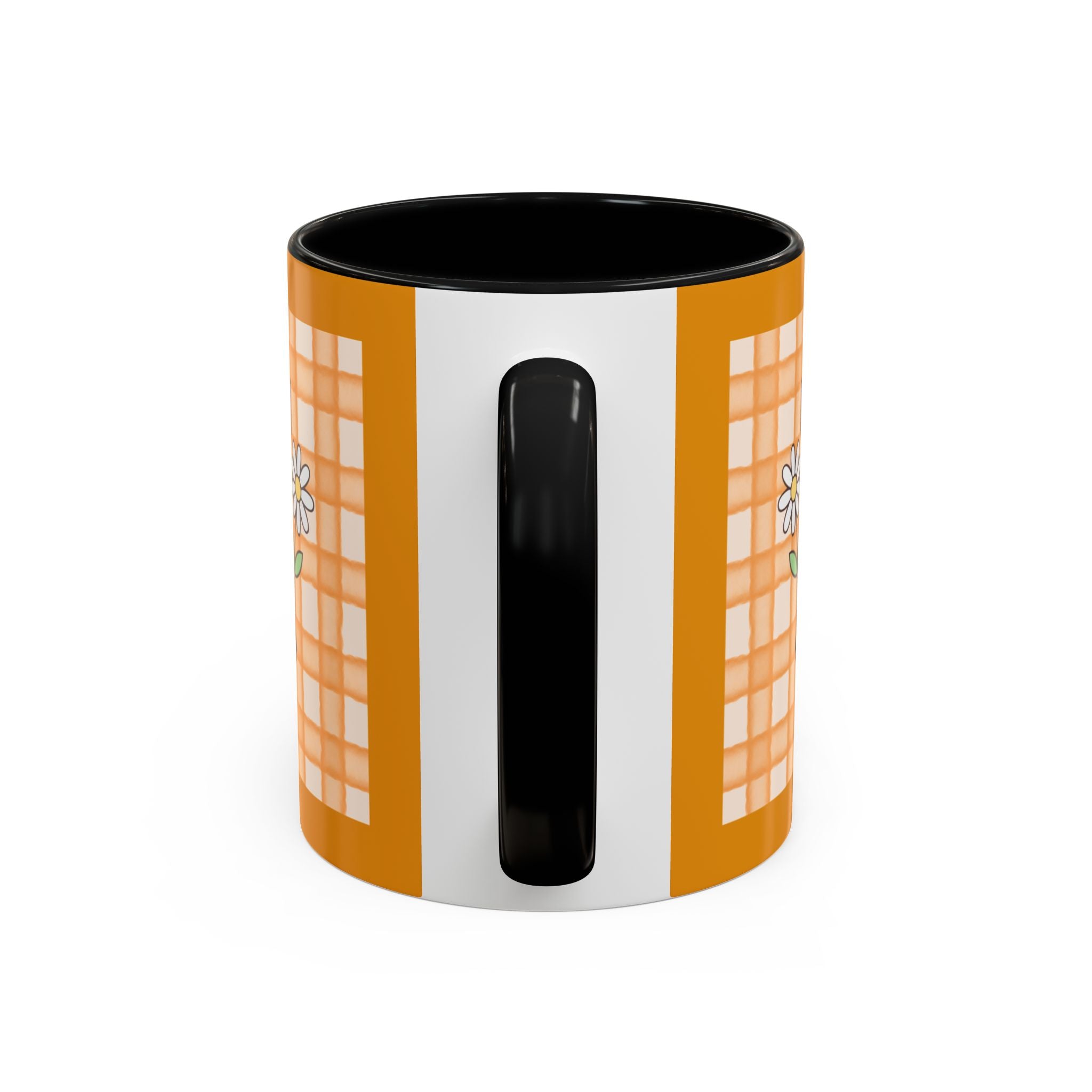 Cute Cow Plaid Accent Coffee Mug — Farmhouse Daisy Cow Design (11/15oz)