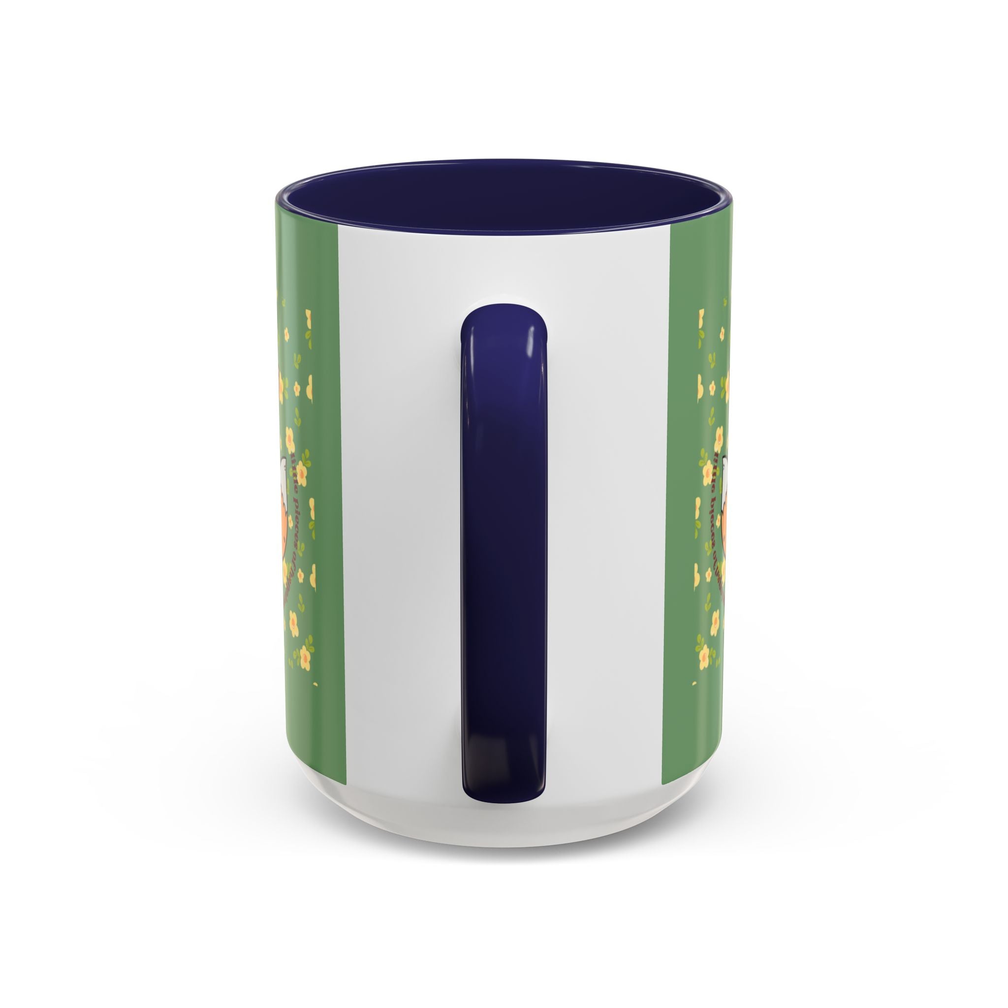 Cute Fox Floral Coffee Mug – Cute Fox Holding Potted Plant Accent Mug