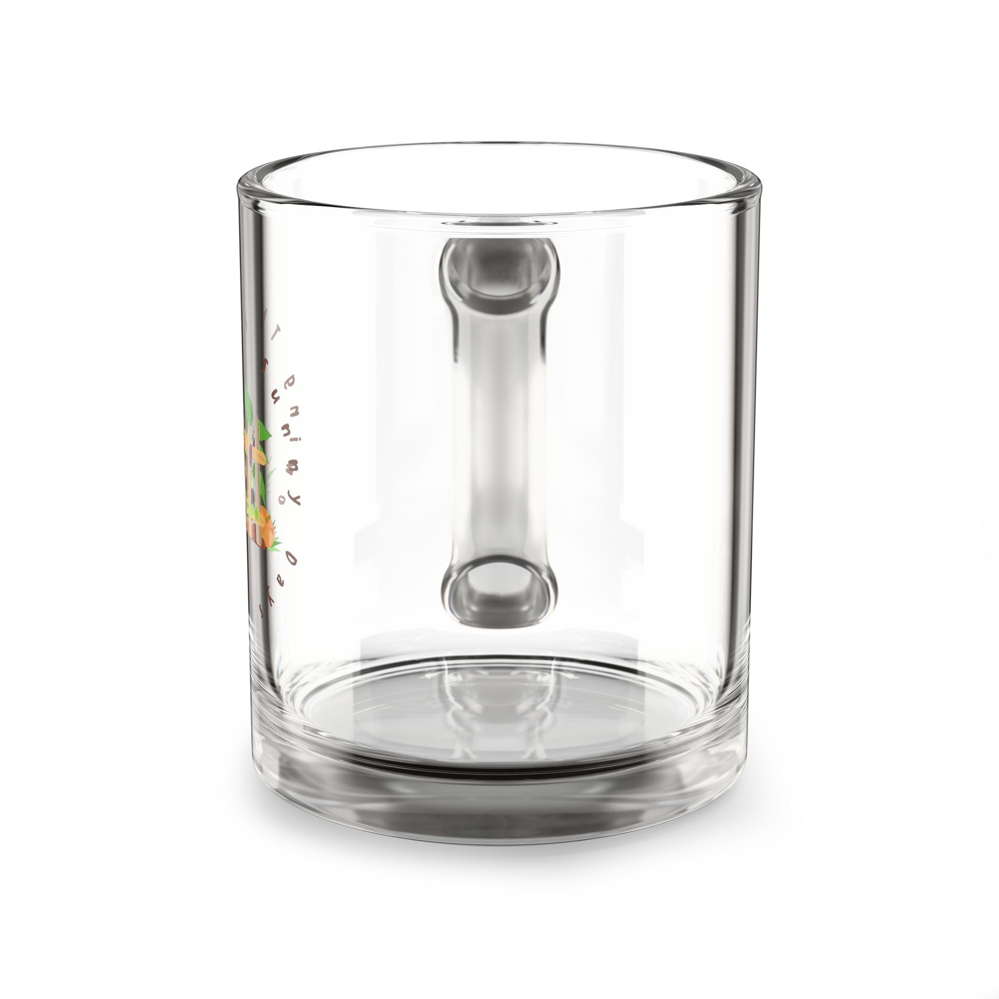 10oz Glass Mug — Sunny Garden Illustration "Growing Through Sunny Days"