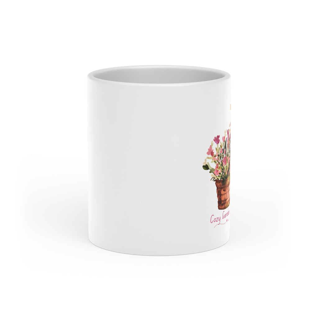 Floral Heart Mug — Cozy Love Flower Bouquet Ceramic Coffee Cup