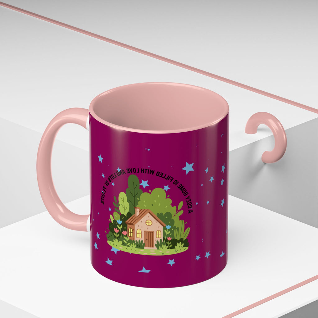 Cozy Cottage Accent Coffee Mug – 'Home Filled with Love and Light' Ceramic 11/15oz