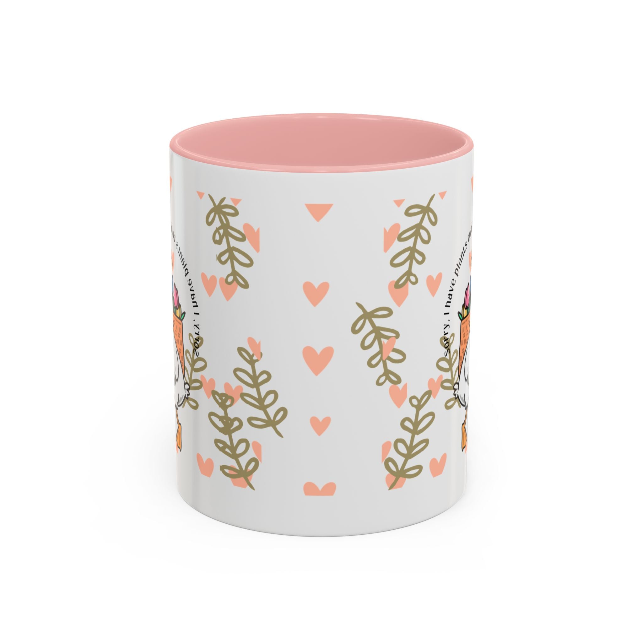 Coffee Mug — Cute Duck Carrying Plants “I Have Plants Tonight” Accent Mug