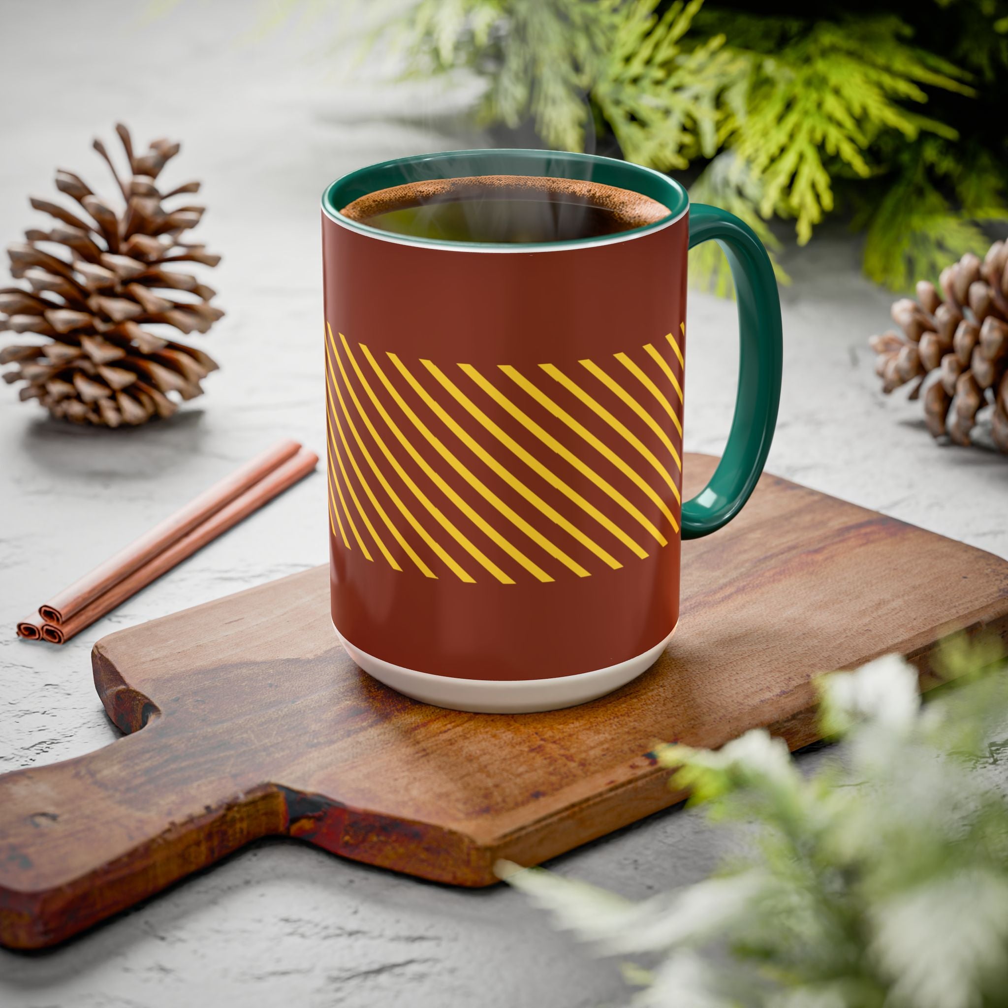 Cute Caterpillar Striped Coffee Mug (11oz, 15oz) — Colorful Novelty Tea Cup
