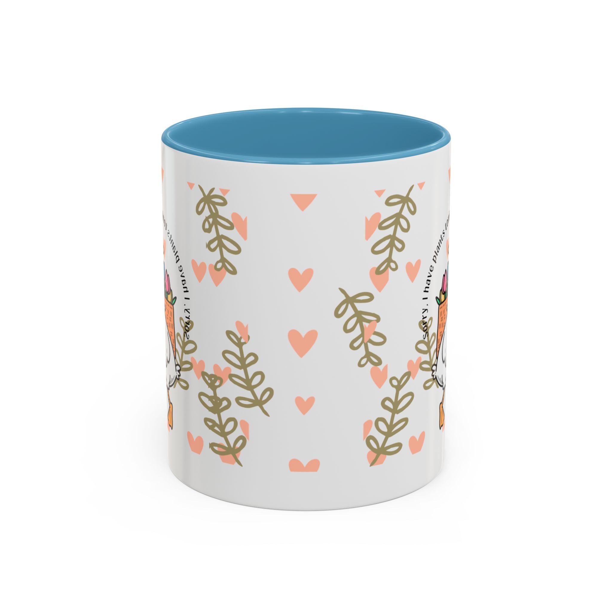 Coffee Mug — Cute Duck Carrying Plants “I Have Plants Tonight” Accent Mug