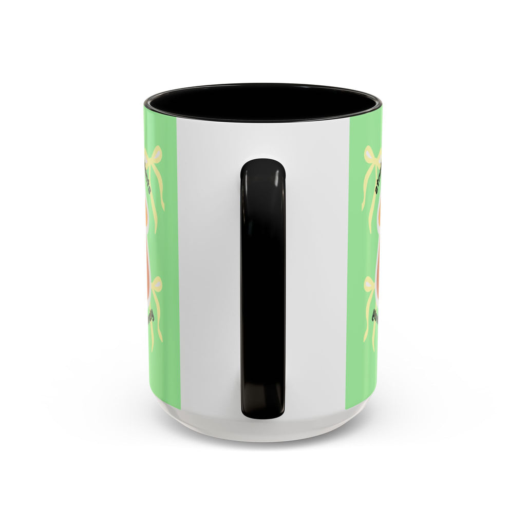 Accent Coffee Mug - Cute Bear Watering Plants ‘Cute Pots and Happy Plants Make Life Extra Lovely’