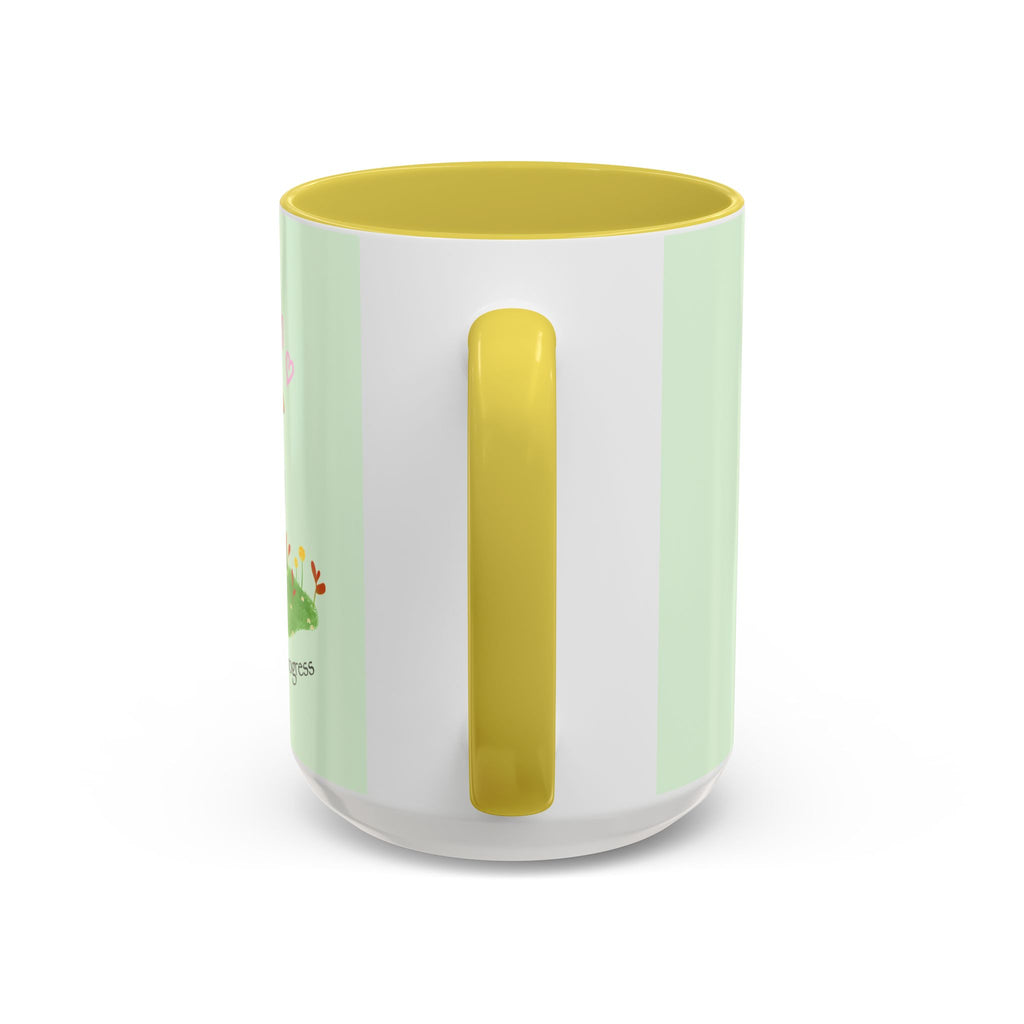 Garden Pea Mug — "Green Thumb in Progress" Cute Plant Lover Coffee Cup