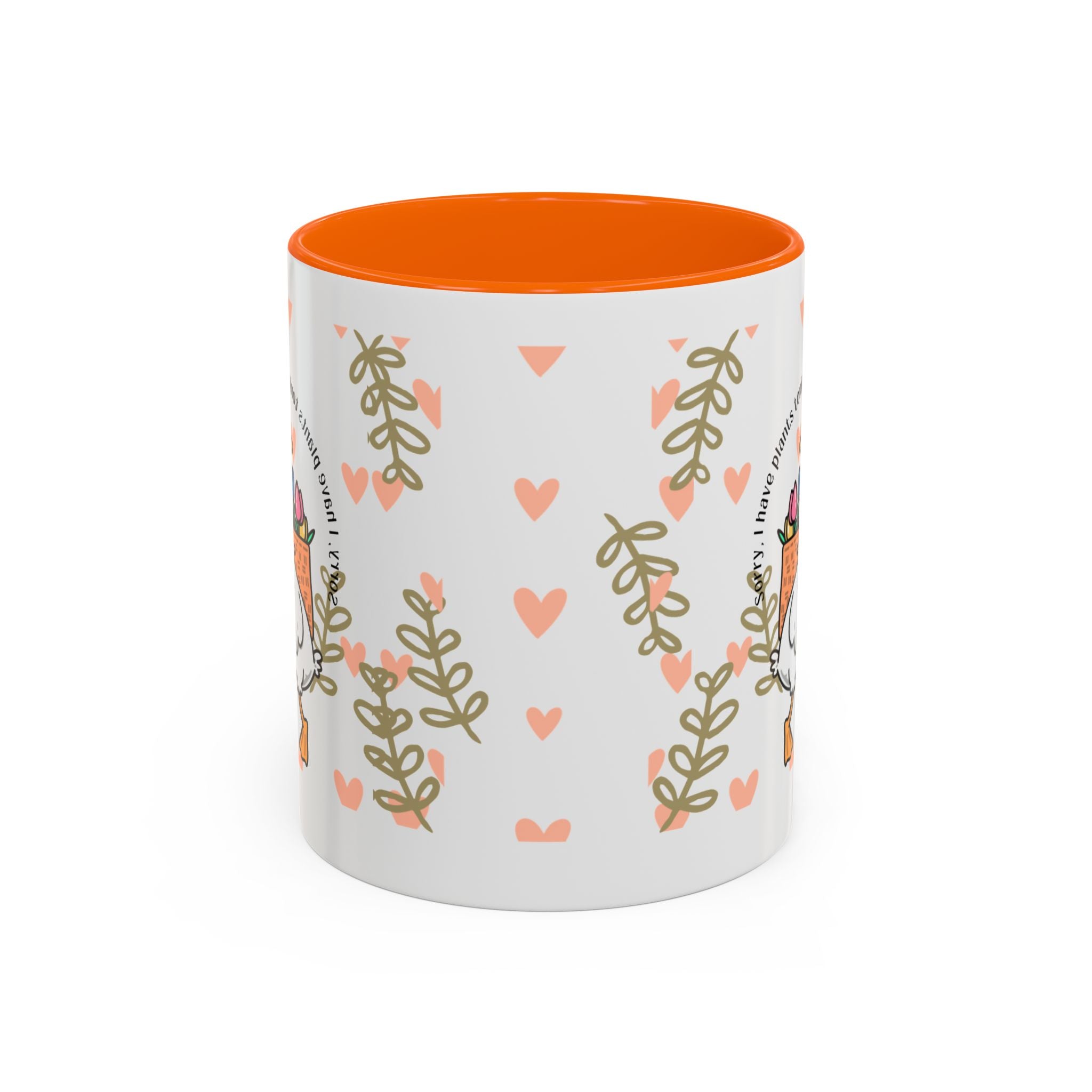 Coffee Mug — Cute Duck Carrying Plants “I Have Plants Tonight” Accent Mug