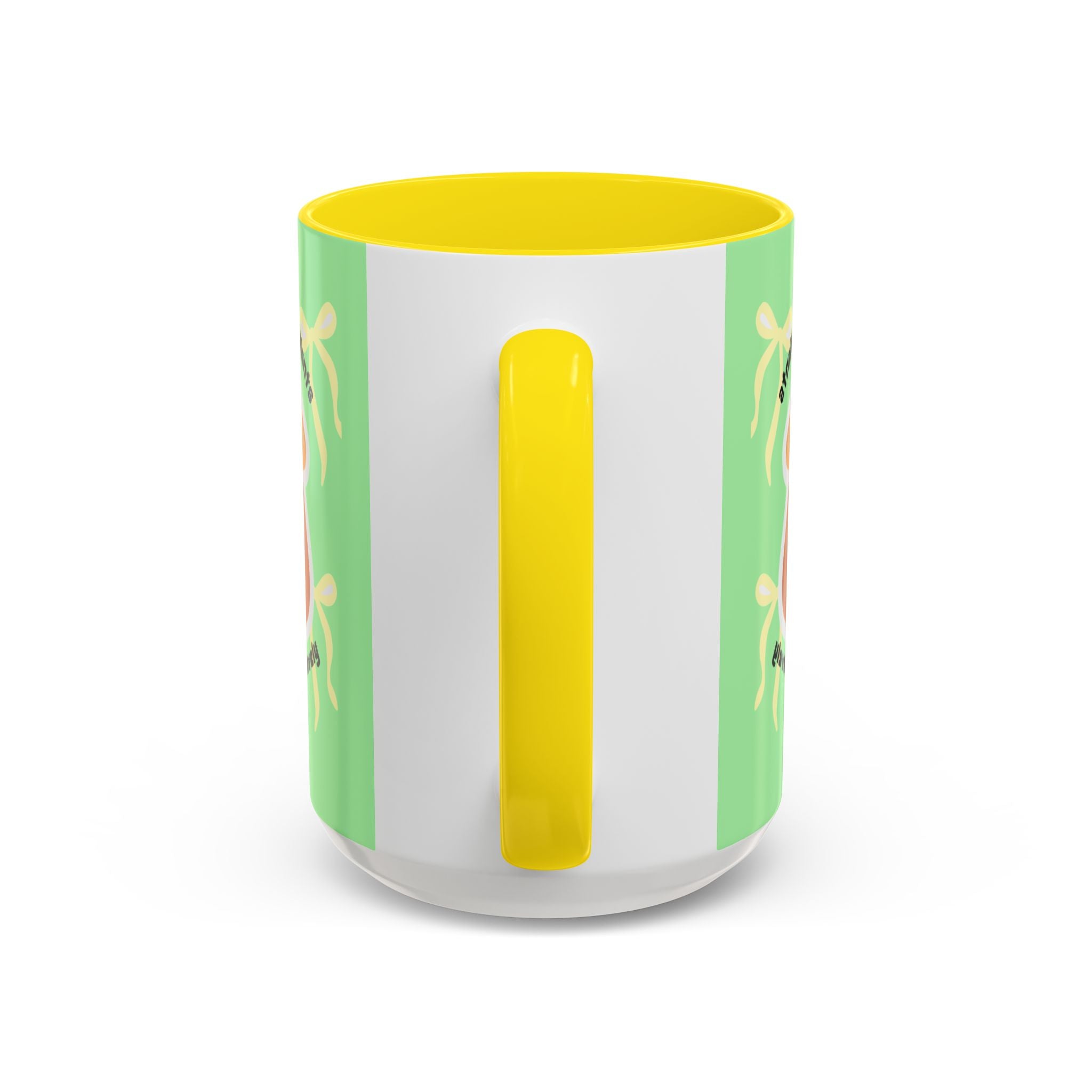 Accent Coffee Mug - Cute Bear Watering Plants ‘Cute Pots and Happy Plants Make Life Extra Lovely’
