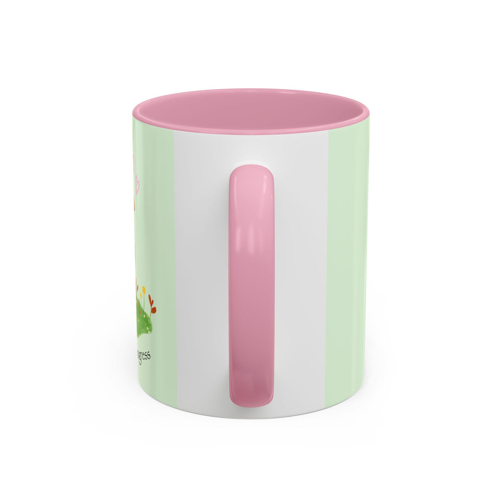 Garden Pea Mug — "Green Thumb in Progress" Cute Plant Lover Coffee Cup