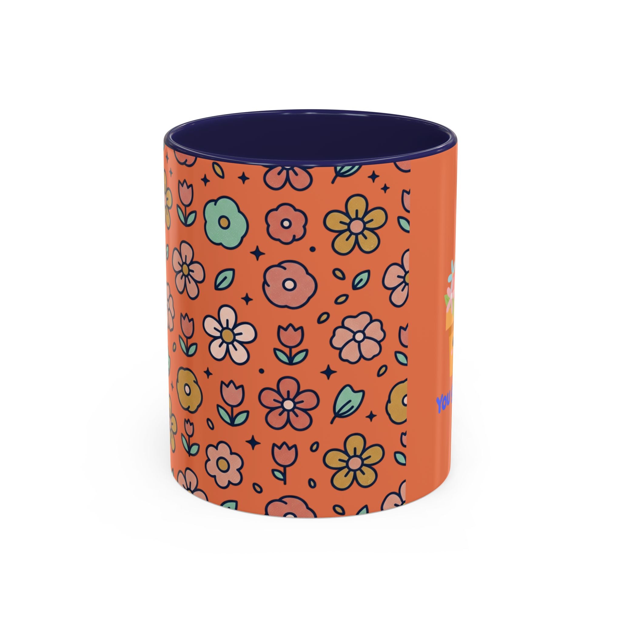 You Grow Girl Floral Coffee Mug — Cute Flower Pot Accent Mug (11oz)