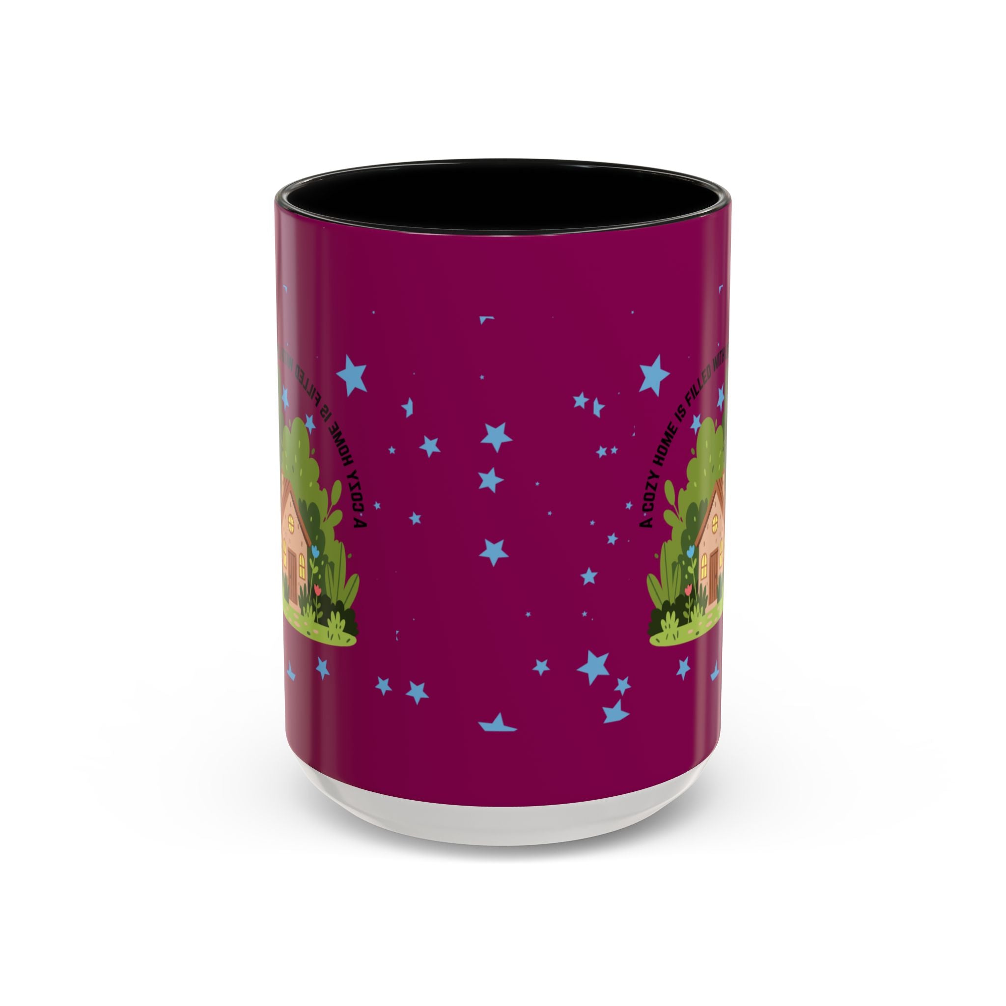 Cozy Cottage Accent Coffee Mug – 'Home Filled with Love and Light' Ceramic 11/15oz