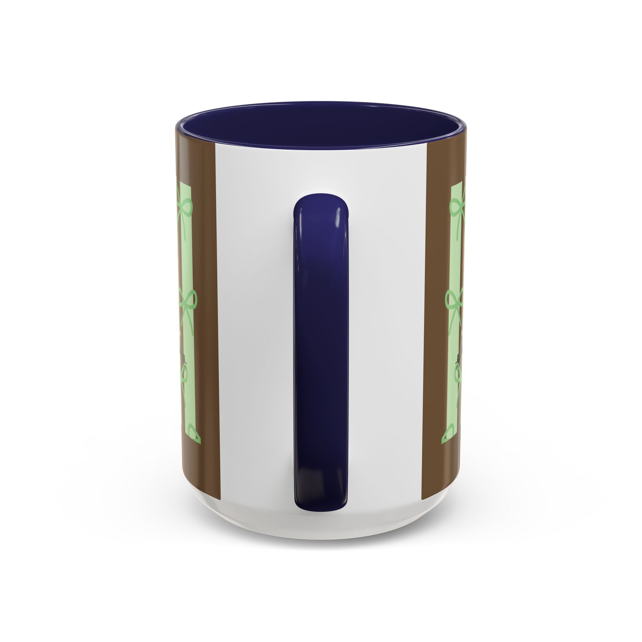 Cute Pig & Chick Accent Coffee Mug — Pastel Stripes, Charming Kawaii Tea/Coffee Cup