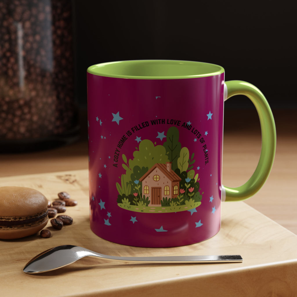 Cozy Cottage Accent Coffee Mug – 'Home Filled with Love and Light' Ceramic 11/15oz