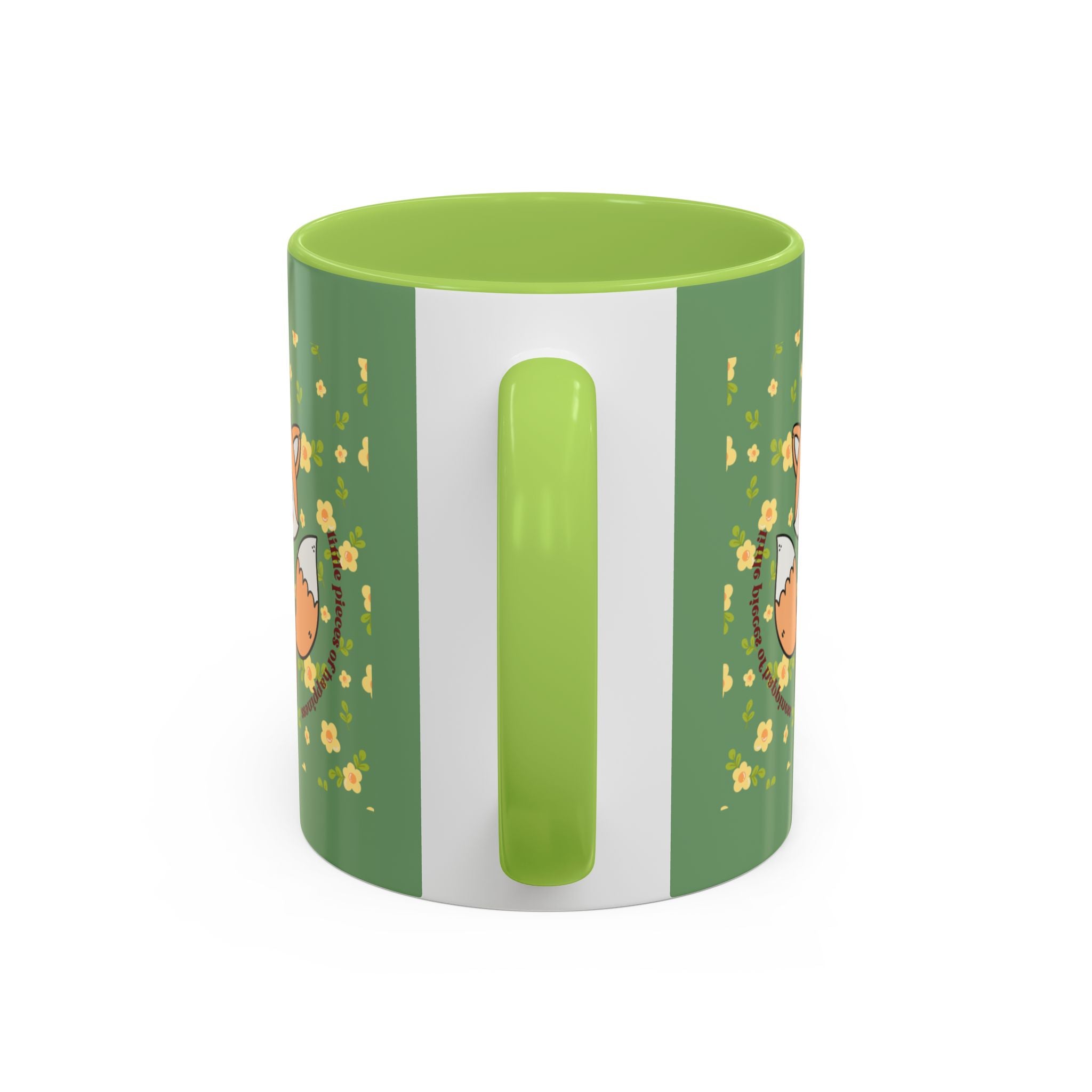 Cute Fox Floral Coffee Mug – Cute Fox Holding Potted Plant Accent Mug