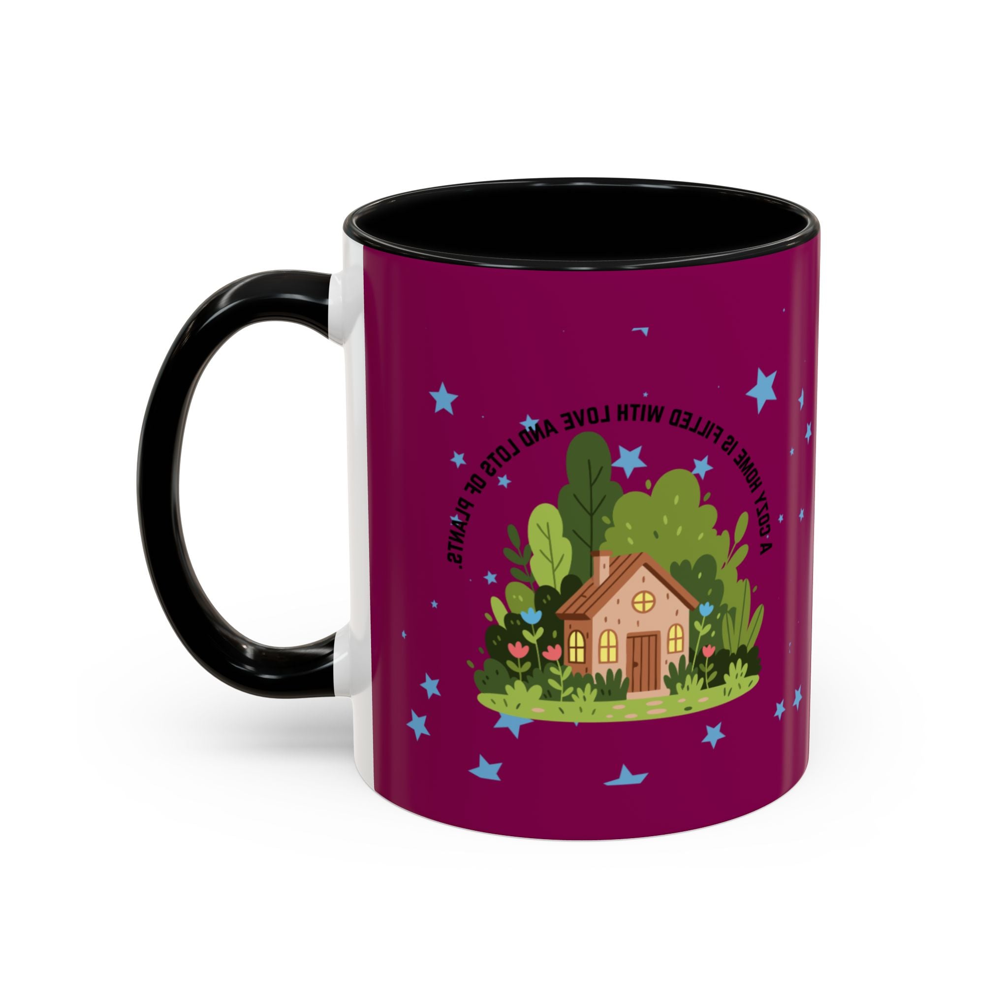 Cozy Cottage Accent Coffee Mug – 'Home Filled with Love and Light' Ceramic 11/15oz