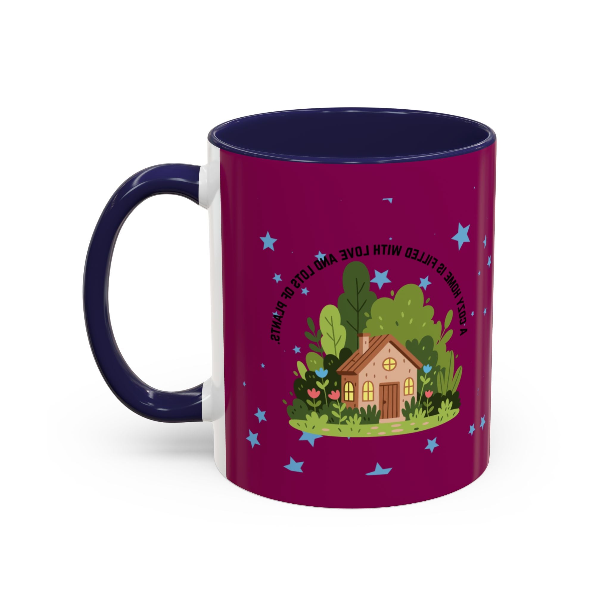 Cozy Cottage Accent Coffee Mug – 'Home Filled with Love and Light' Ceramic 11/15oz