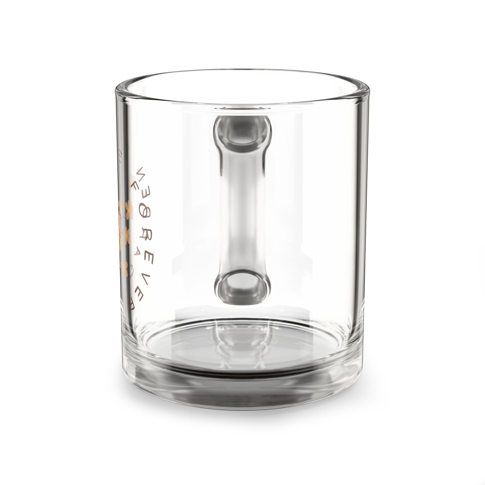 Glass Mug — "Garden Cutie Forever" 10oz Clear Coffee Tea Cup