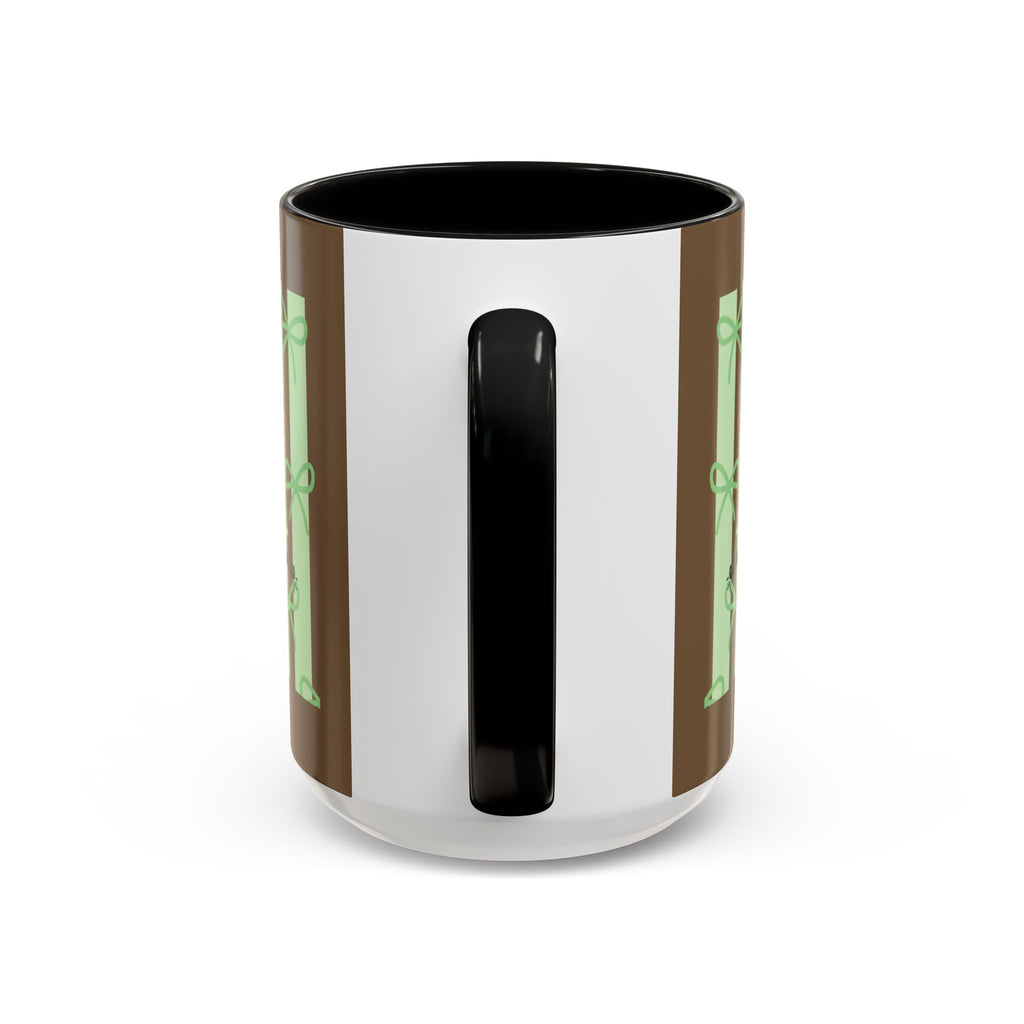 Cute Pig & Chick Accent Coffee Mug — Pastel Stripes, Charming Kawaii Tea/Coffee Cup