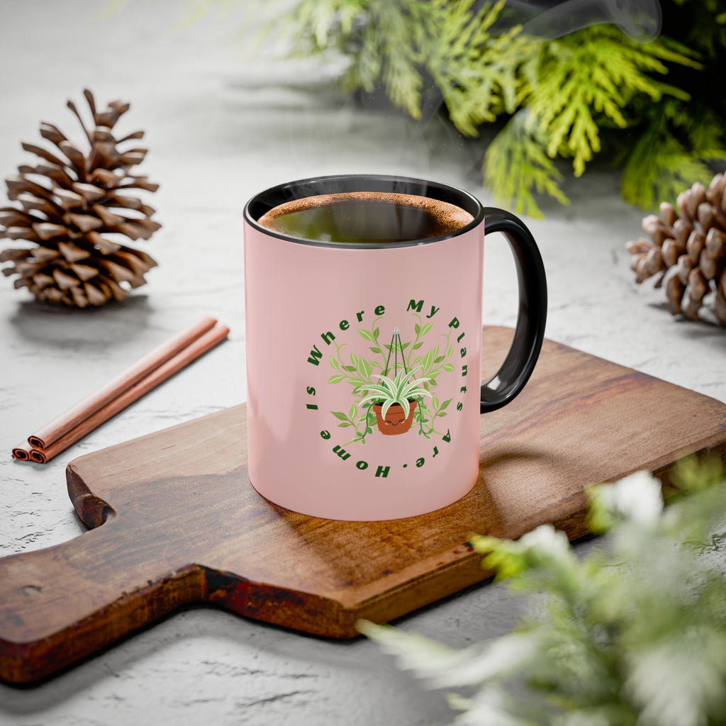 Plant Mom Mug – 'Home Is Where My Plants Are' Ceramic Coffee Cup (11oz & 15oz)
