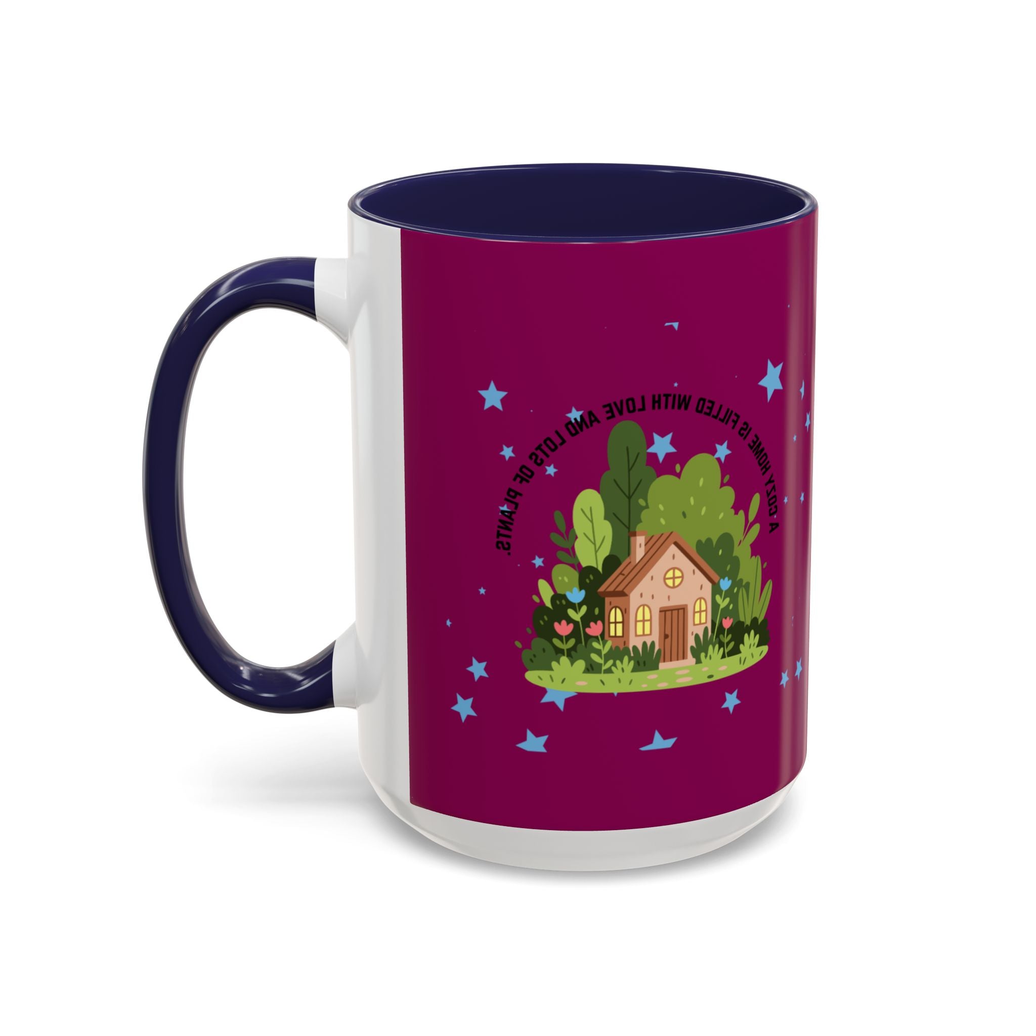 Cozy Cottage Accent Coffee Mug – 'Home Filled with Love and Light' Ceramic 11/15oz