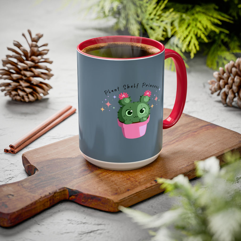 Plant Shelf Princess Ceramic Mug — Cute Cactus 11oz/15oz Gift