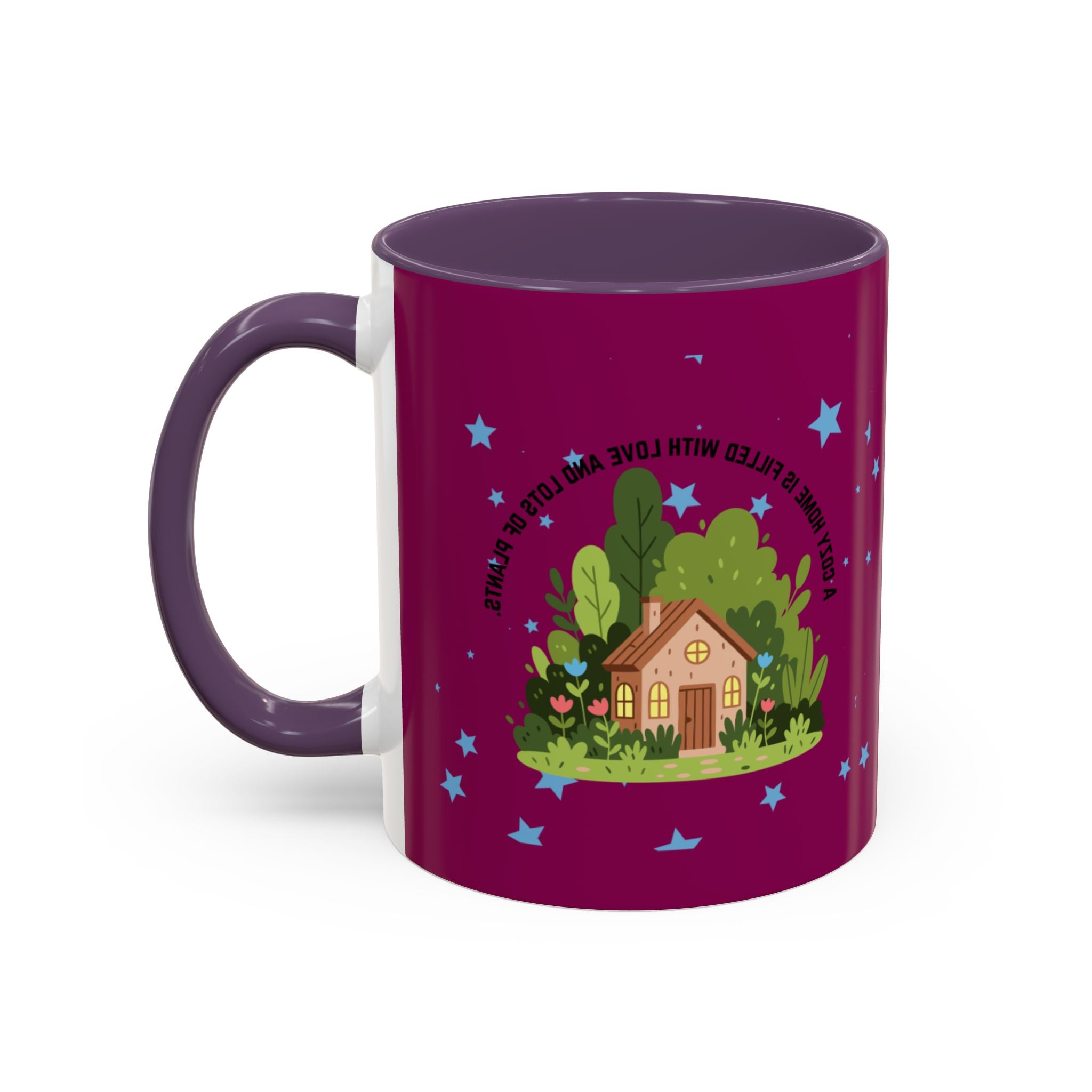 Cozy Cottage Accent Coffee Mug – 'Home Filled with Love and Light' Ceramic 11/15oz