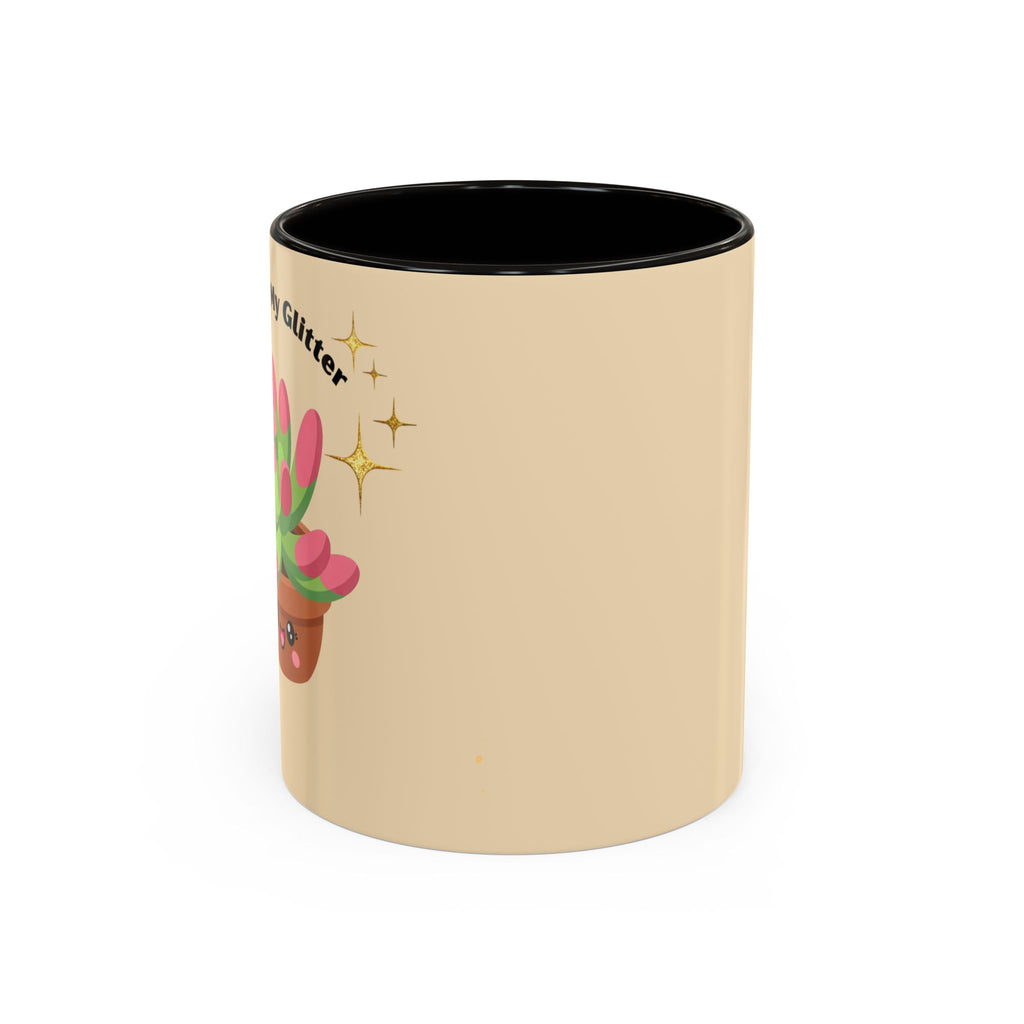 Cactus Coffee Mug — Cute Potted Plant Mug with Sparkles (11oz & 15oz)