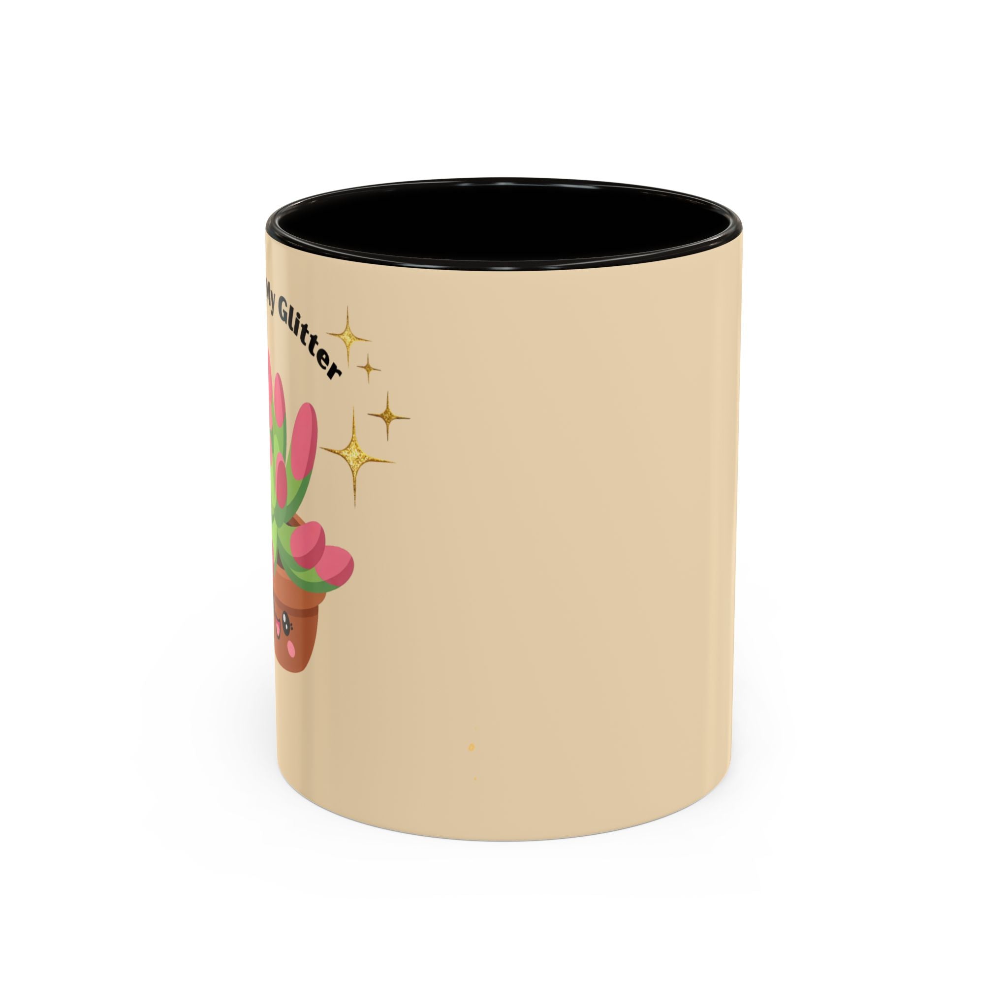 Cactus Coffee Mug — Cute Potted Plant Mug with Sparkles (11oz & 15oz)