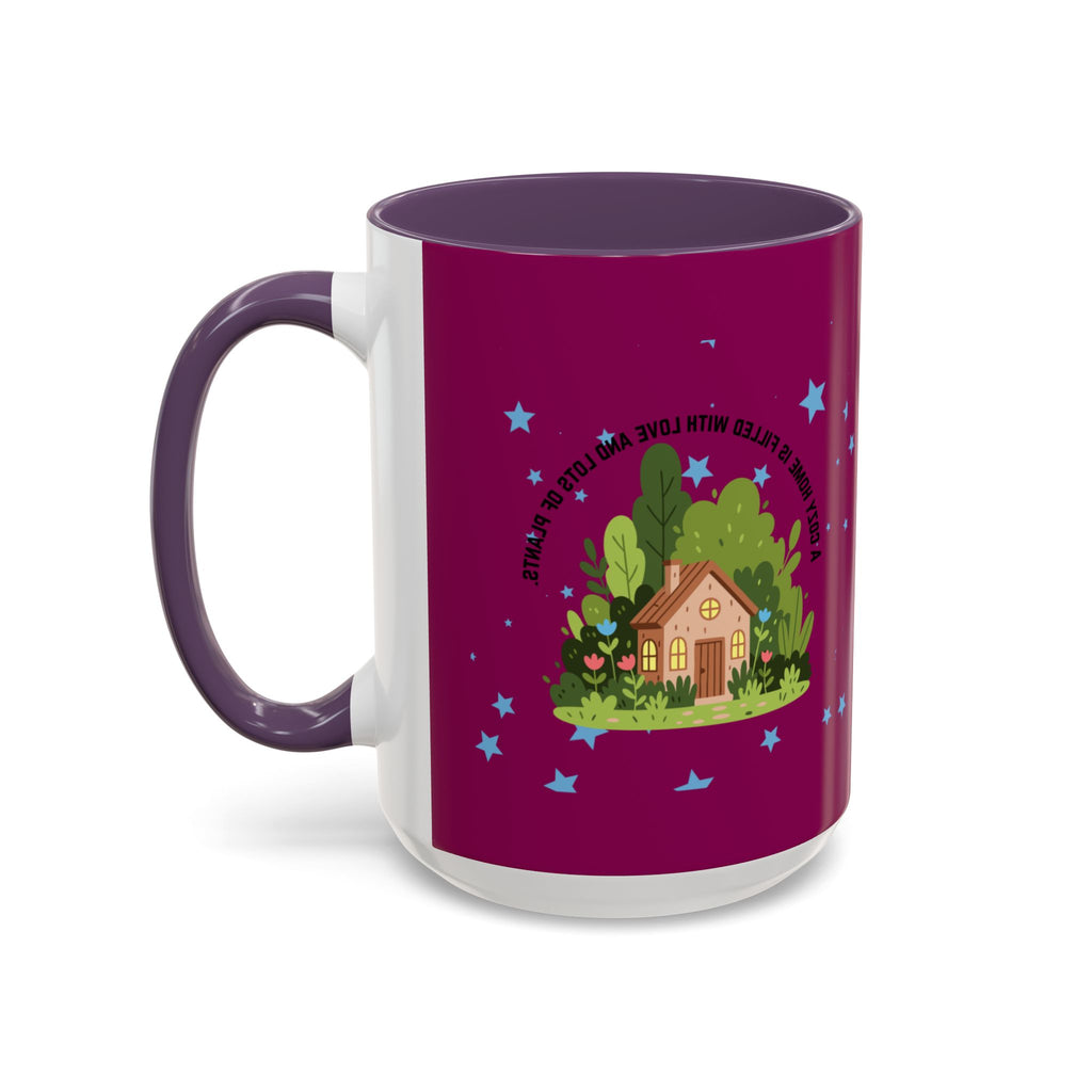 Cozy Cottage Accent Coffee Mug – 'Home Filled with Love and Light' Ceramic 11/15oz