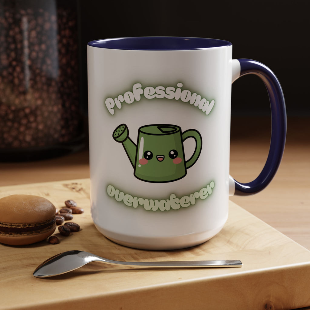 Professional Overwaterer Watering Can Coffee Mug — Cute Kawaii Plant Lover Accent Mug (11/15oz)
