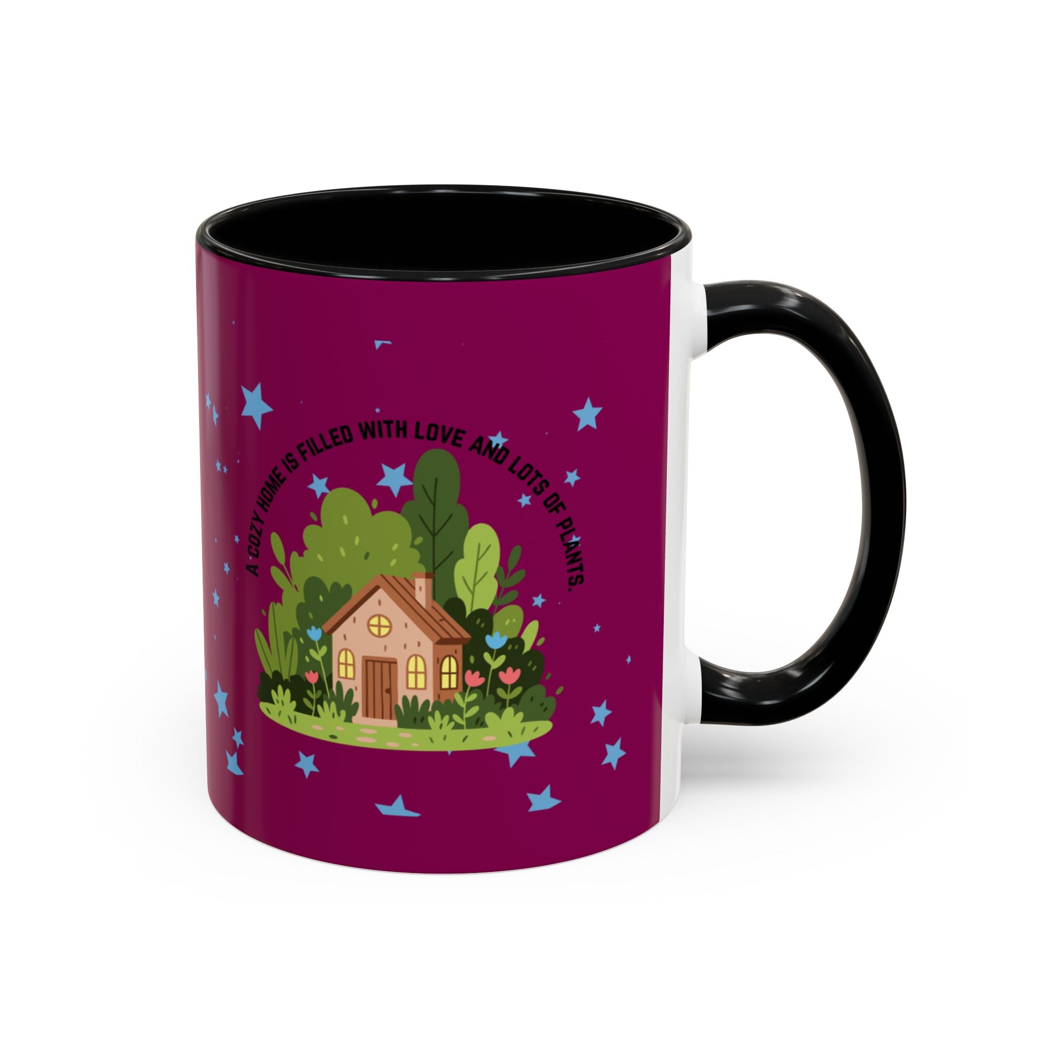 Cozy Cottage Accent Coffee Mug – 'Home Filled with Love and Light' Ceramic 11/15oz