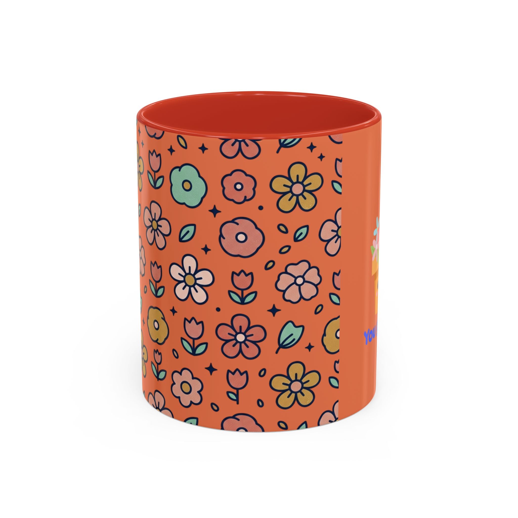 You Grow Girl Floral Coffee Mug — Cute Flower Pot Accent Mug (11oz)