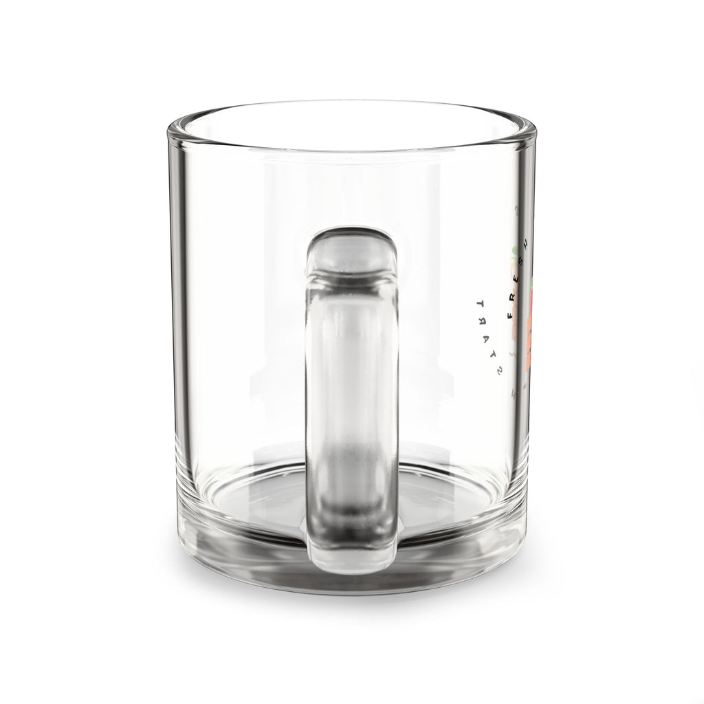 Glass Mug - Fresh Blooms Plant Lover 10oz Clear Coffee Tea Cup