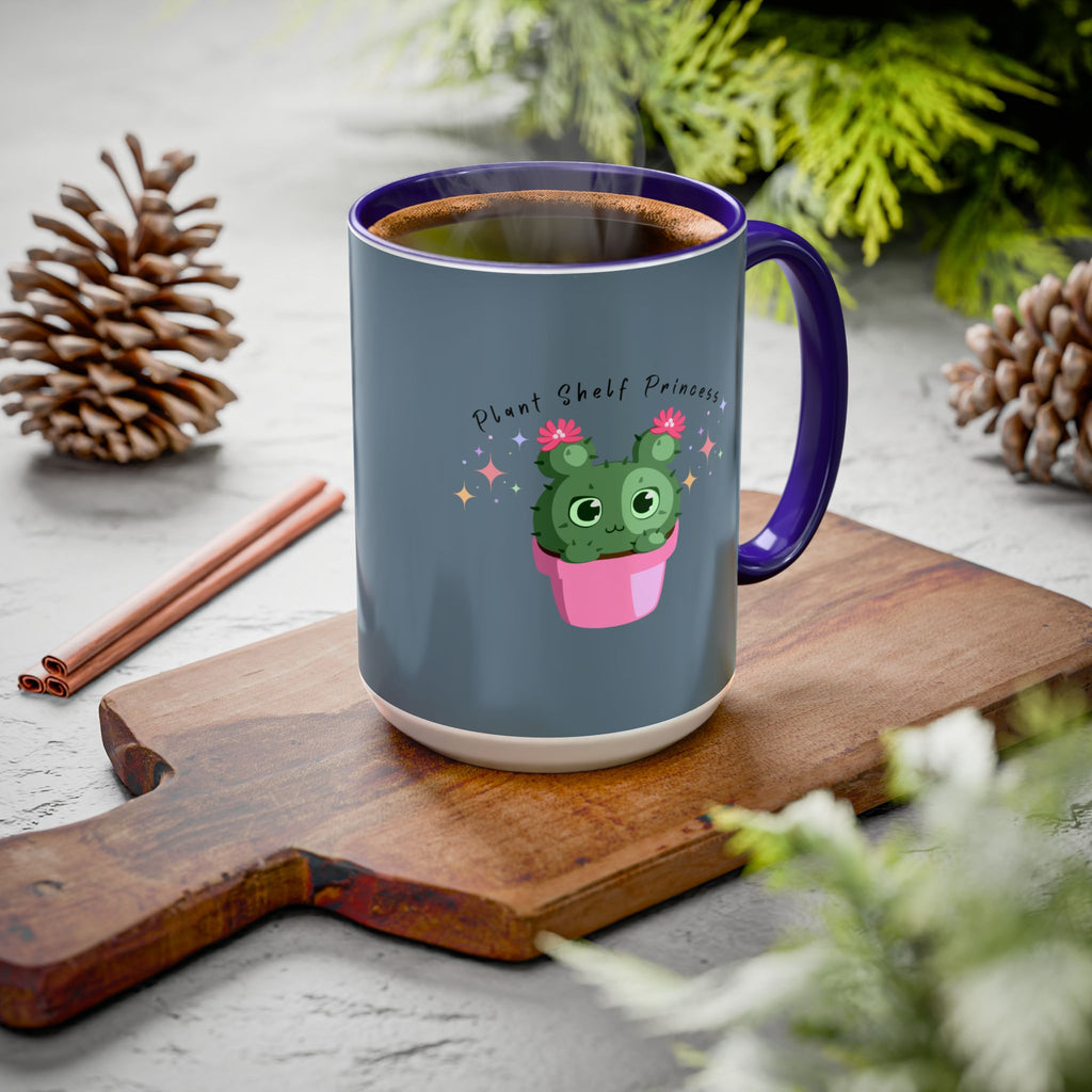 Plant Shelf Princess Ceramic Mug — Cute Cactus 11oz/15oz Gift
