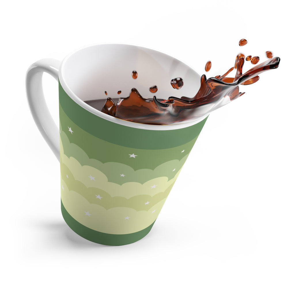 Latte Mug — Cute Mushroom & Daisy Morning Coffee Cup