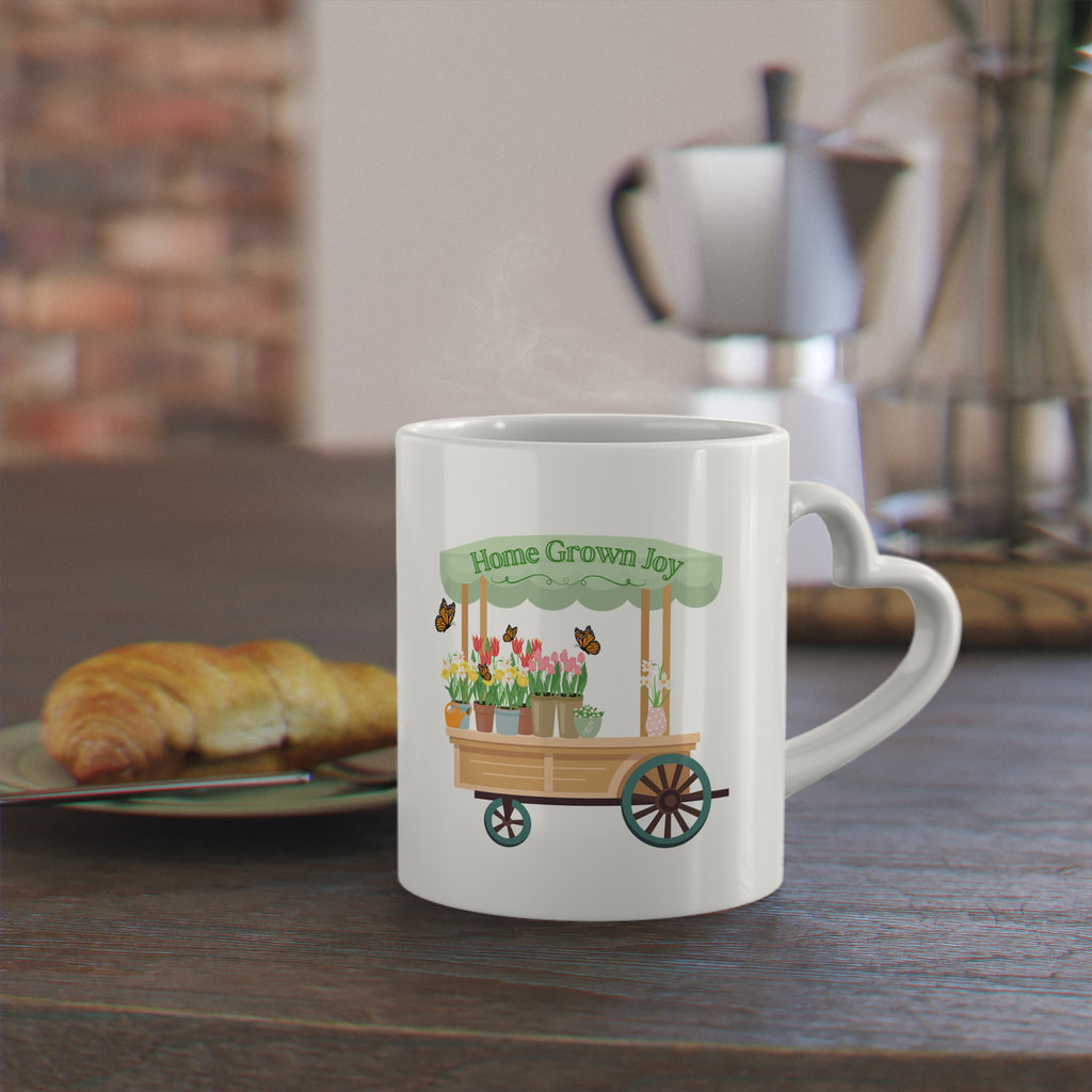 Floral Market Cart Mug — 'Home Grown' Flower Shop Coffee Cup