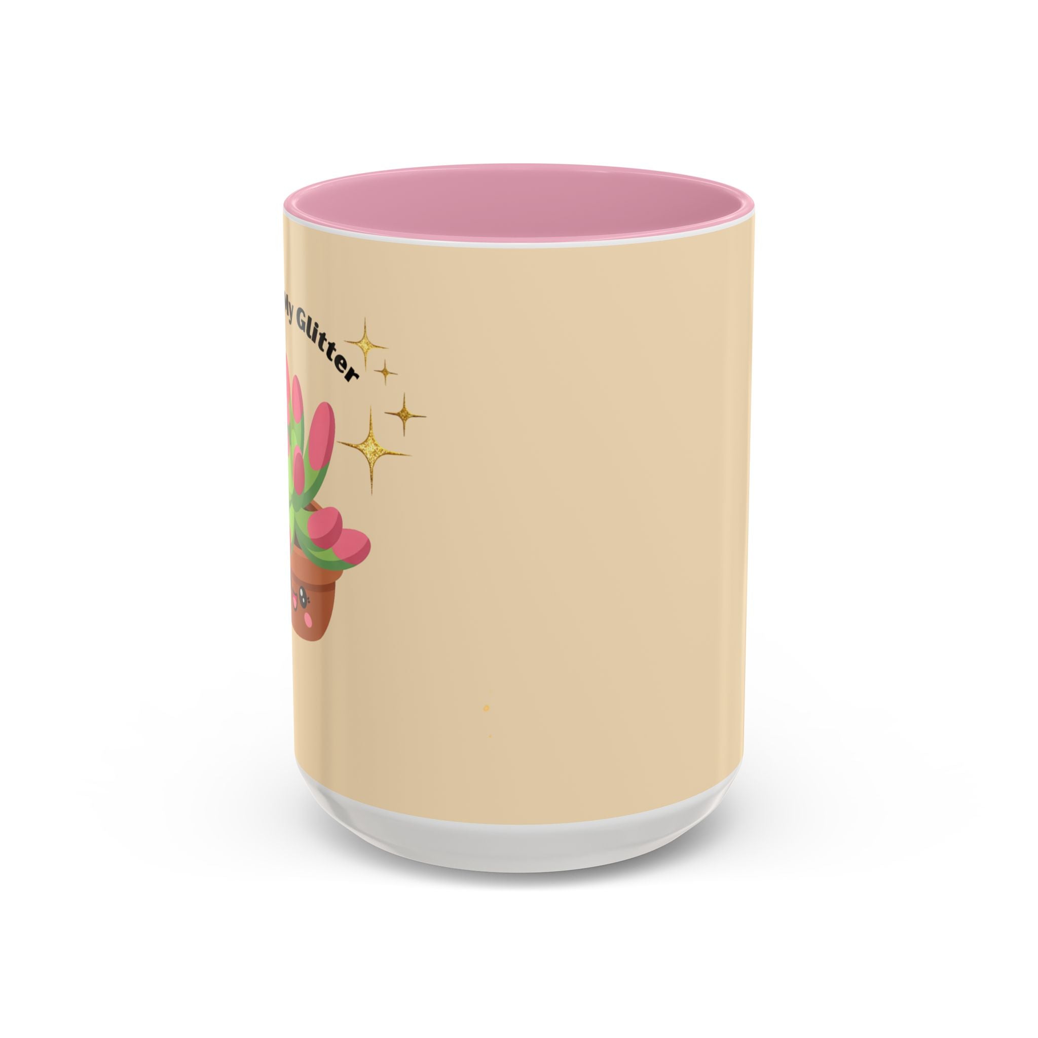 Cactus Coffee Mug — Cute Potted Plant Mug with Sparkles (11oz & 15oz)