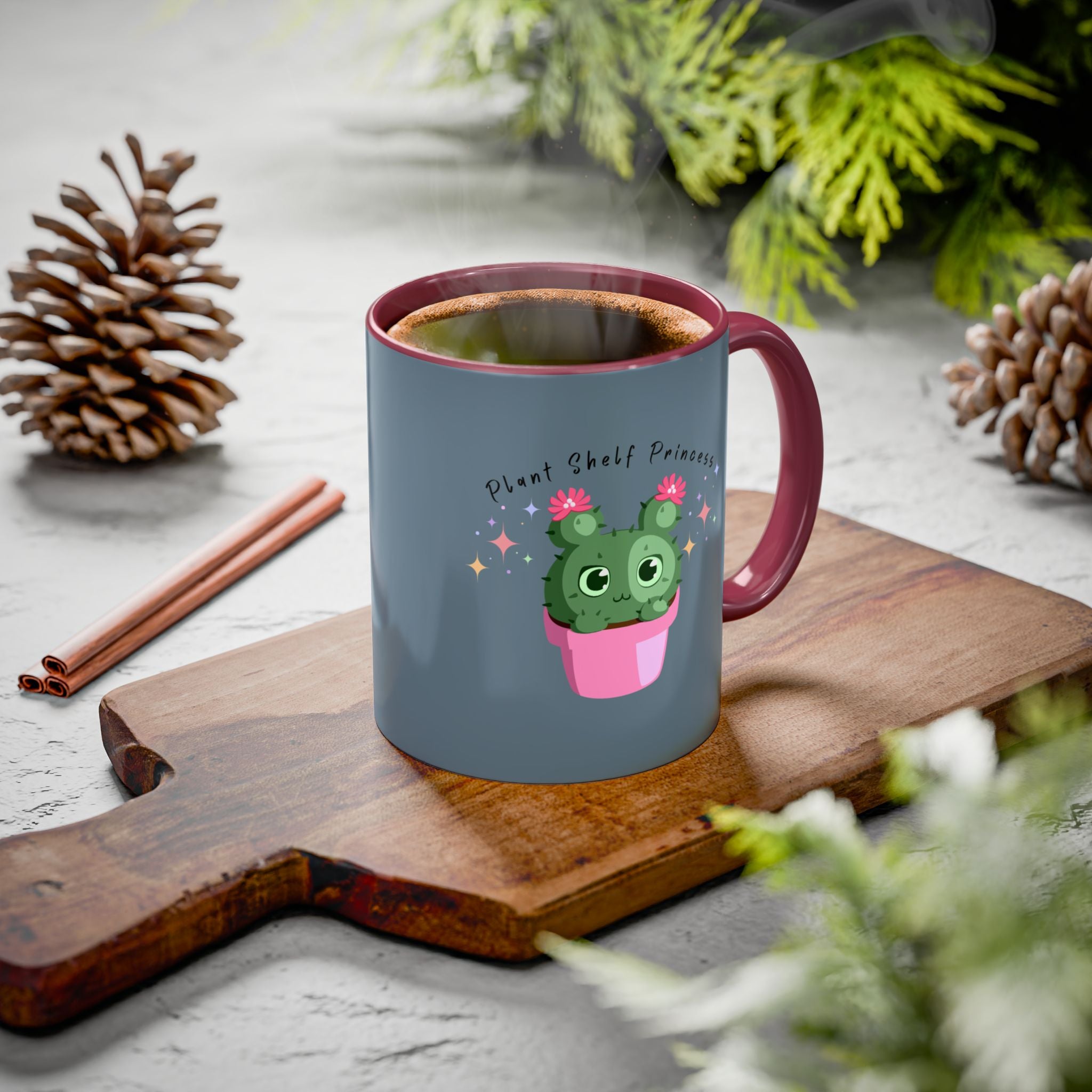 Plant Shelf Princess Ceramic Mug — Cute Cactus 11oz/15oz Gift