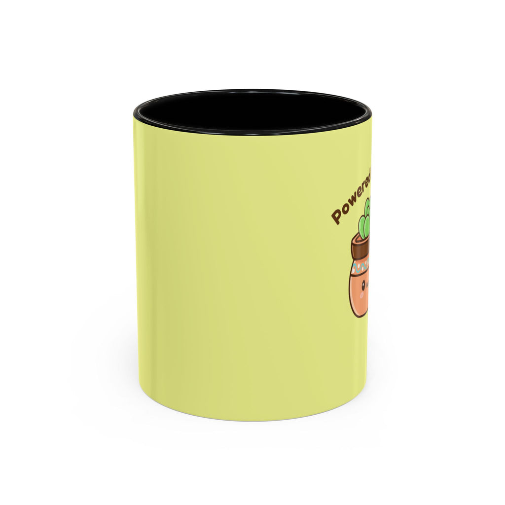 Powered by Plants Succulent Coffee Mug – Cute Kawaii Plant Lover Gift (11/15oz)