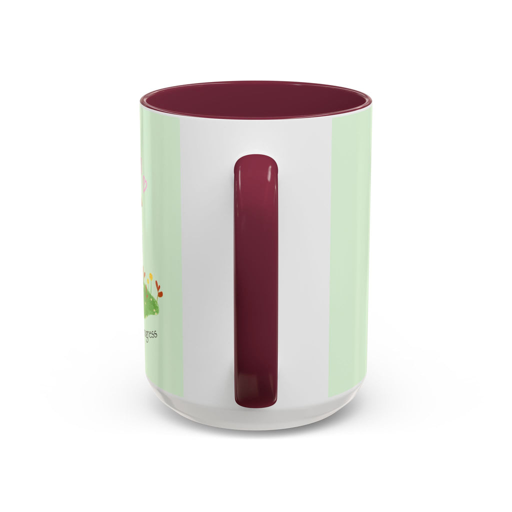 Garden Pea Mug — "Green Thumb in Progress" Cute Plant Lover Coffee Cup