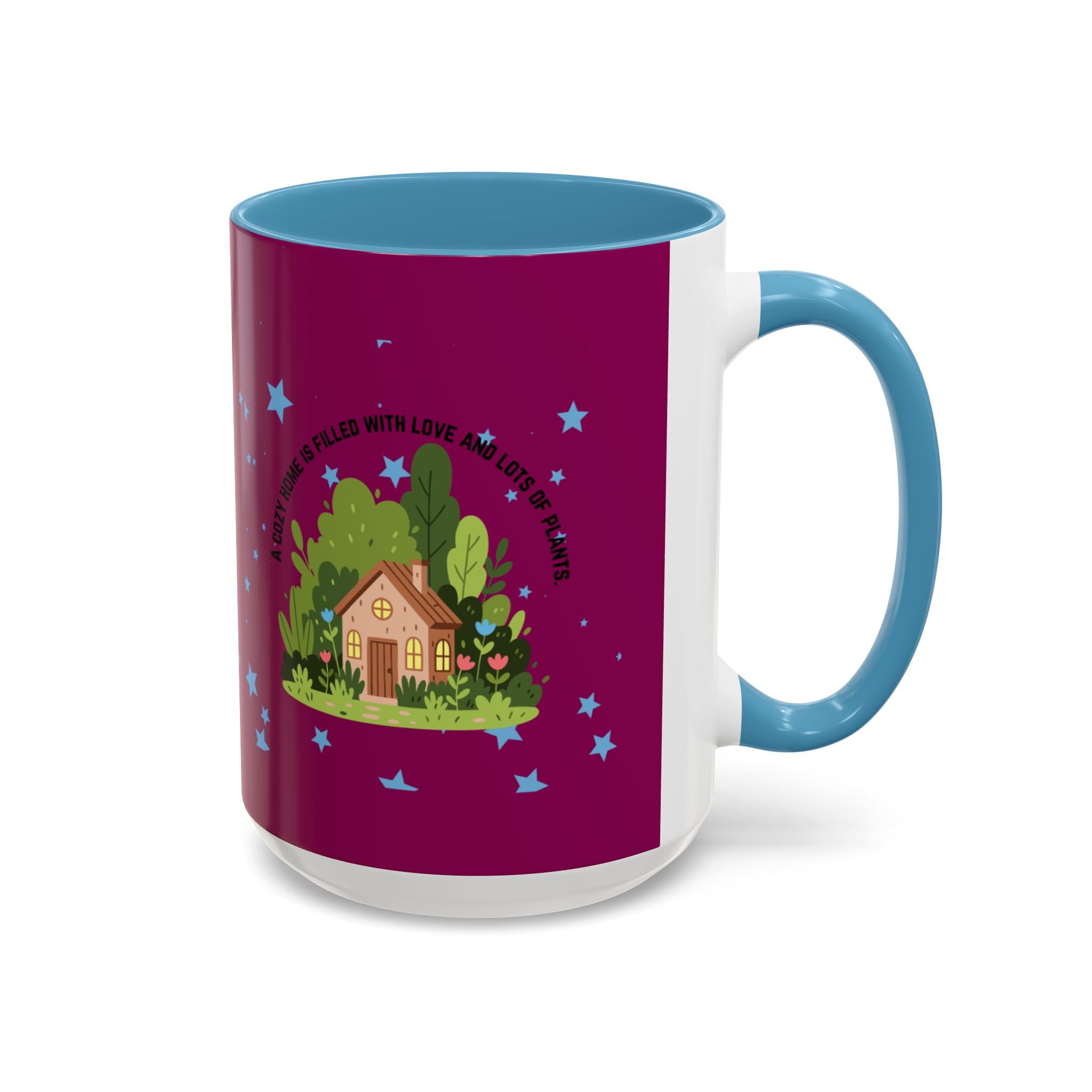 Cozy Cottage Accent Coffee Mug – 'Home Filled with Love and Light' Ceramic 11/15oz