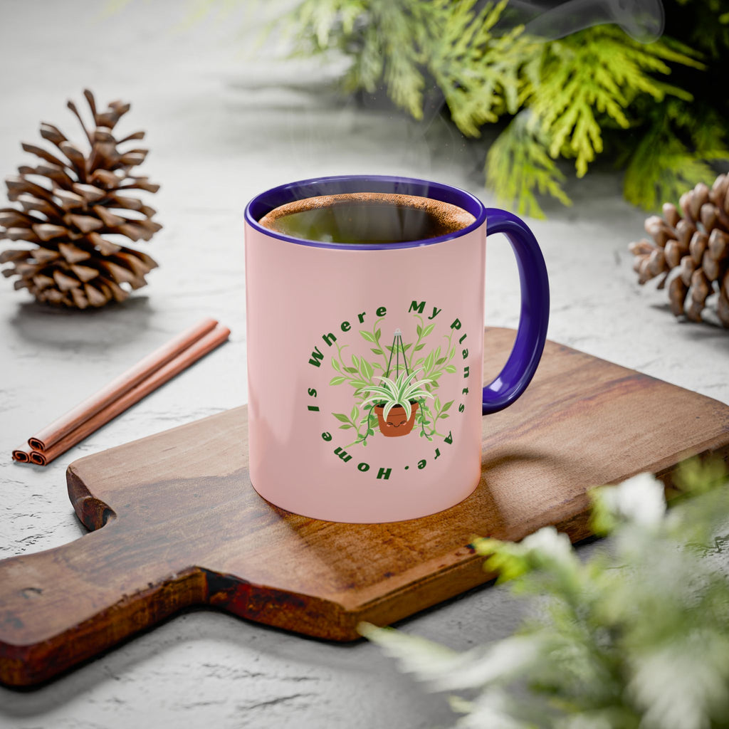 Plant Mom Mug – 'Home Is Where My Plants Are' Ceramic Coffee Cup (11oz & 15oz)