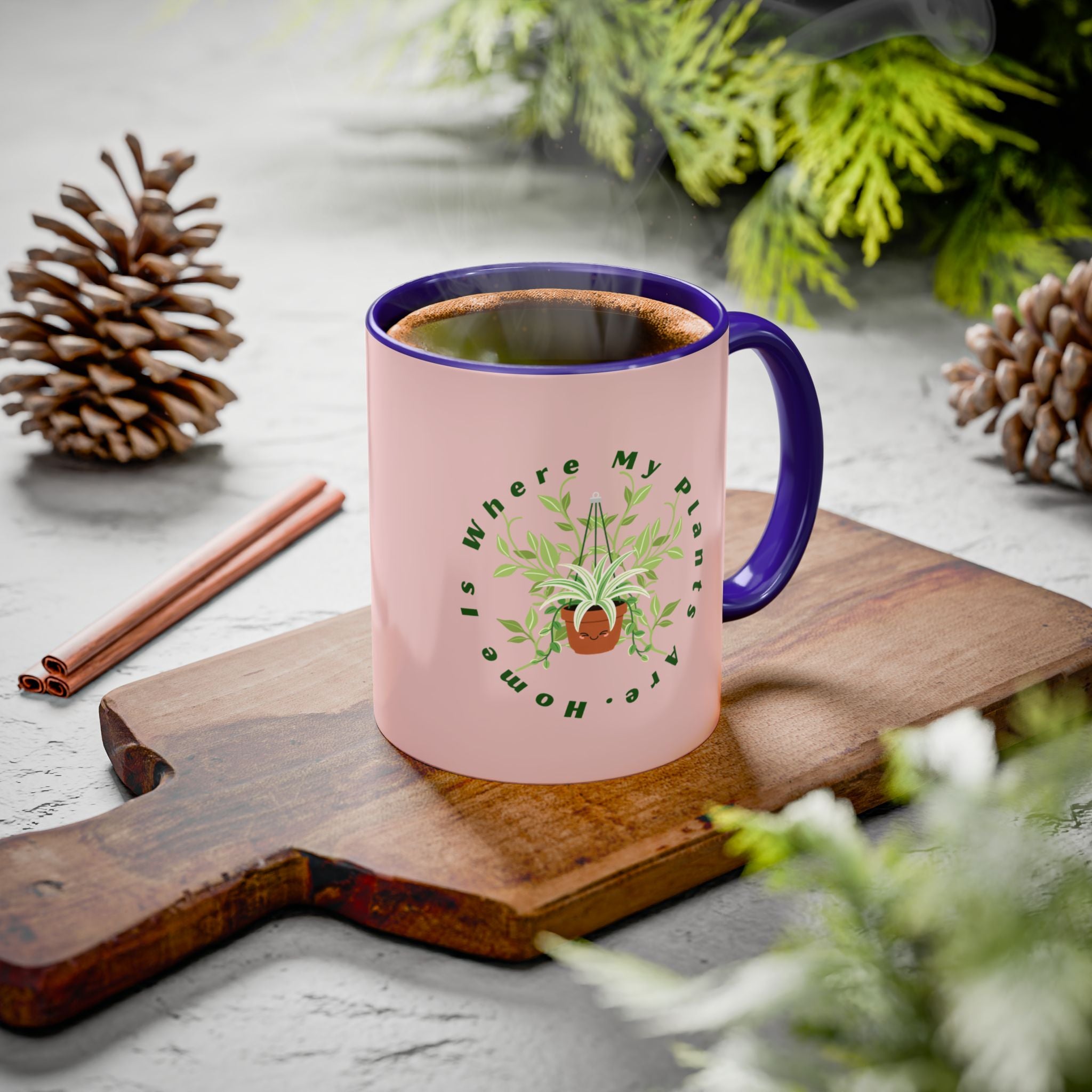 Plant Mom Mug – 'Home Is Where My Plants Are' Ceramic Coffee Cup (11oz & 15oz)