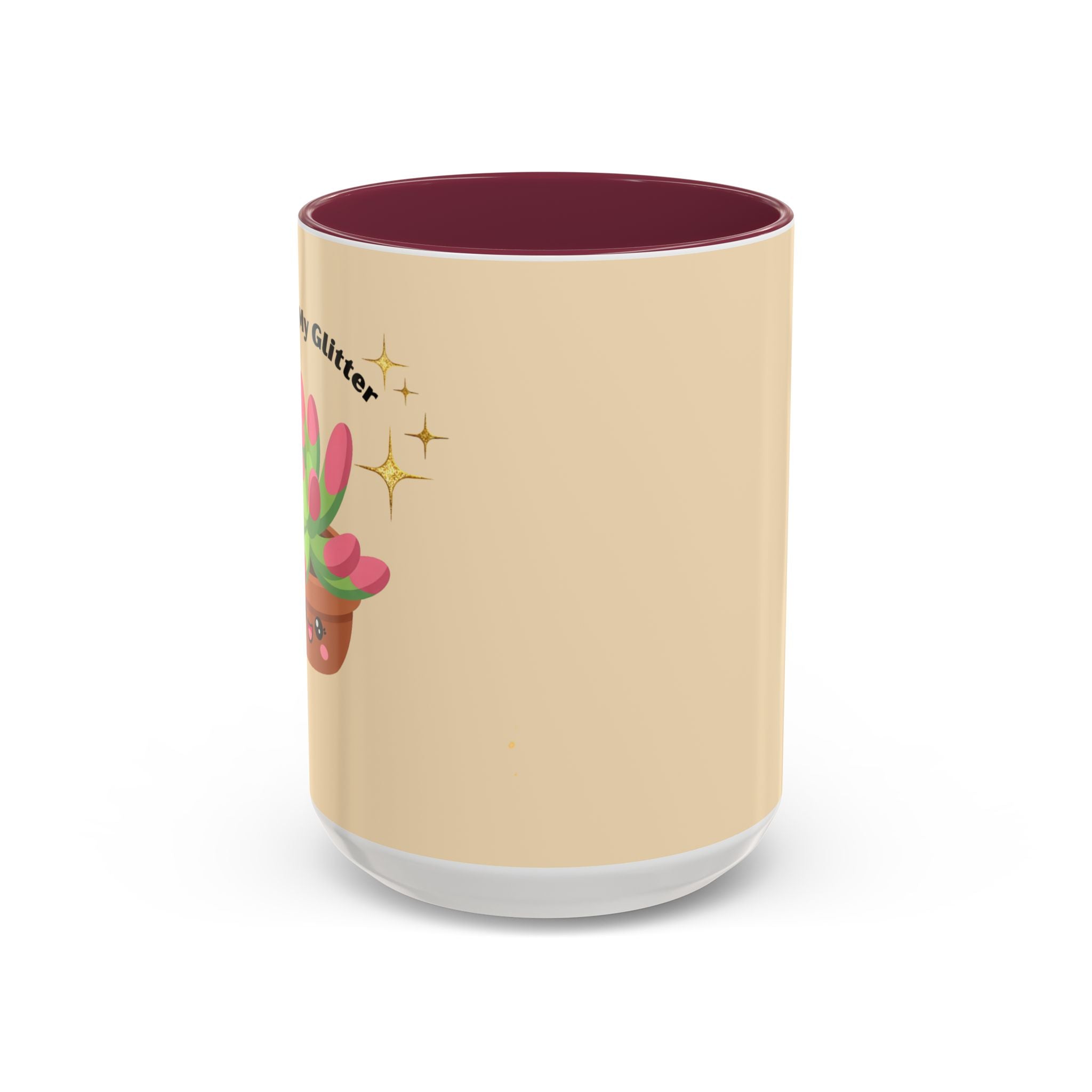 Cactus Coffee Mug — Cute Potted Plant Mug with Sparkles (11oz & 15oz)