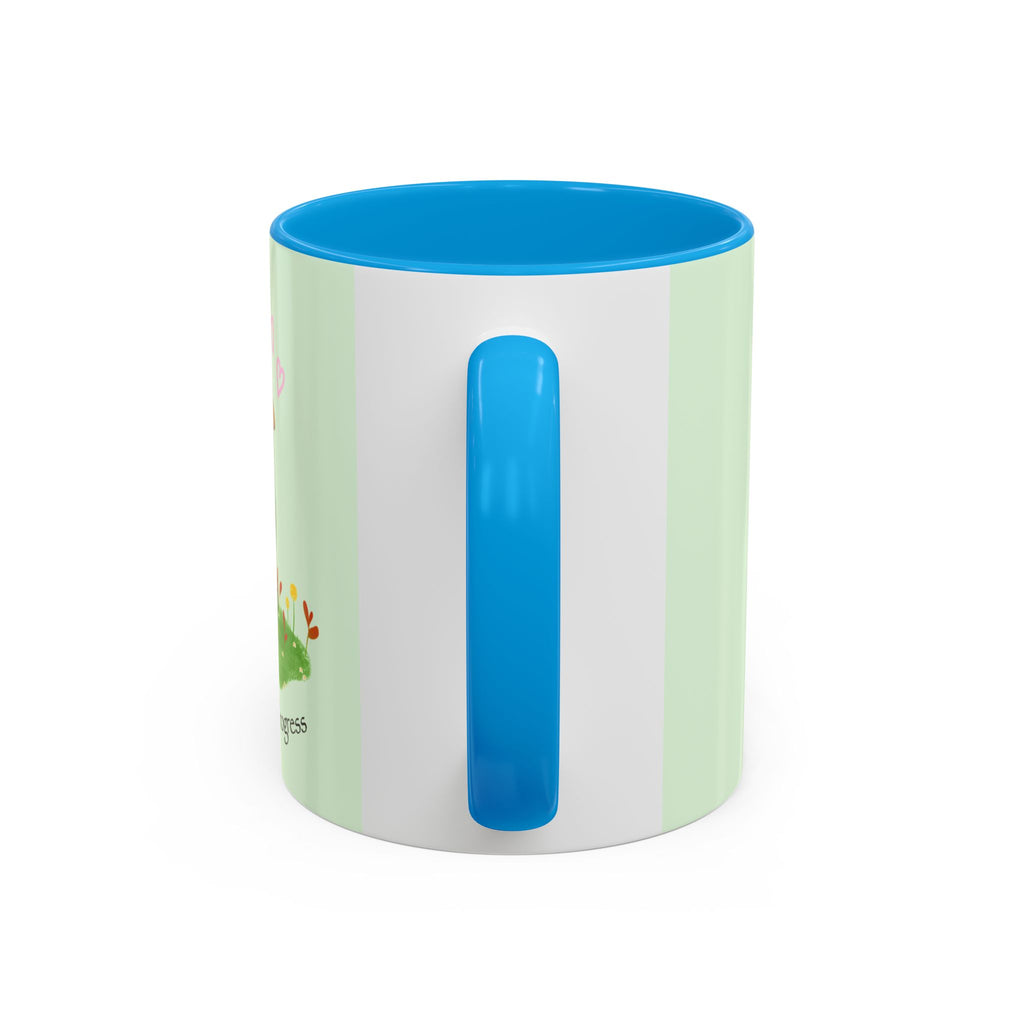 Garden Pea Mug — "Green Thumb in Progress" Cute Plant Lover Coffee Cup