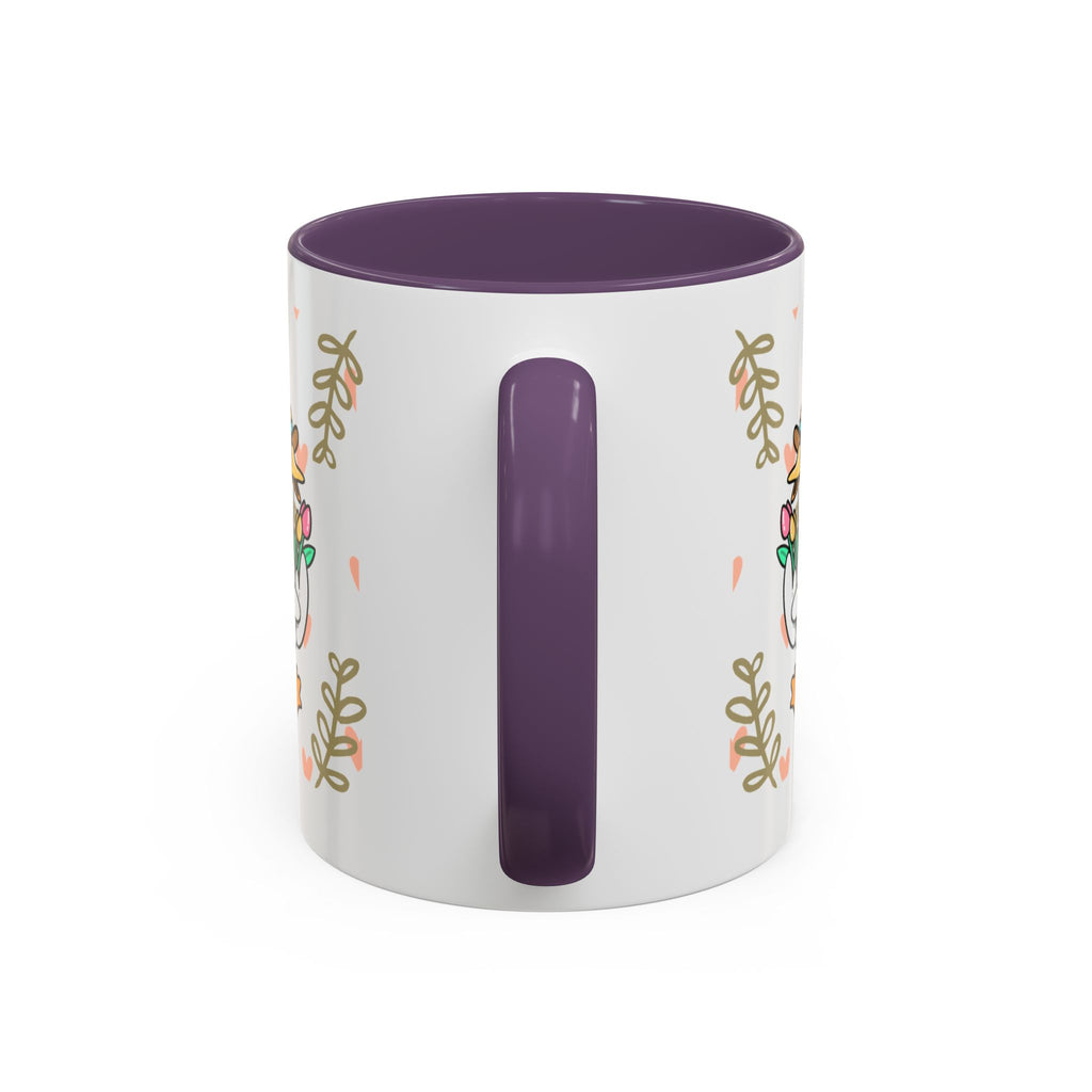 Coffee Mug — Cute Duck Carrying Plants “I Have Plants Tonight” Accent Mug