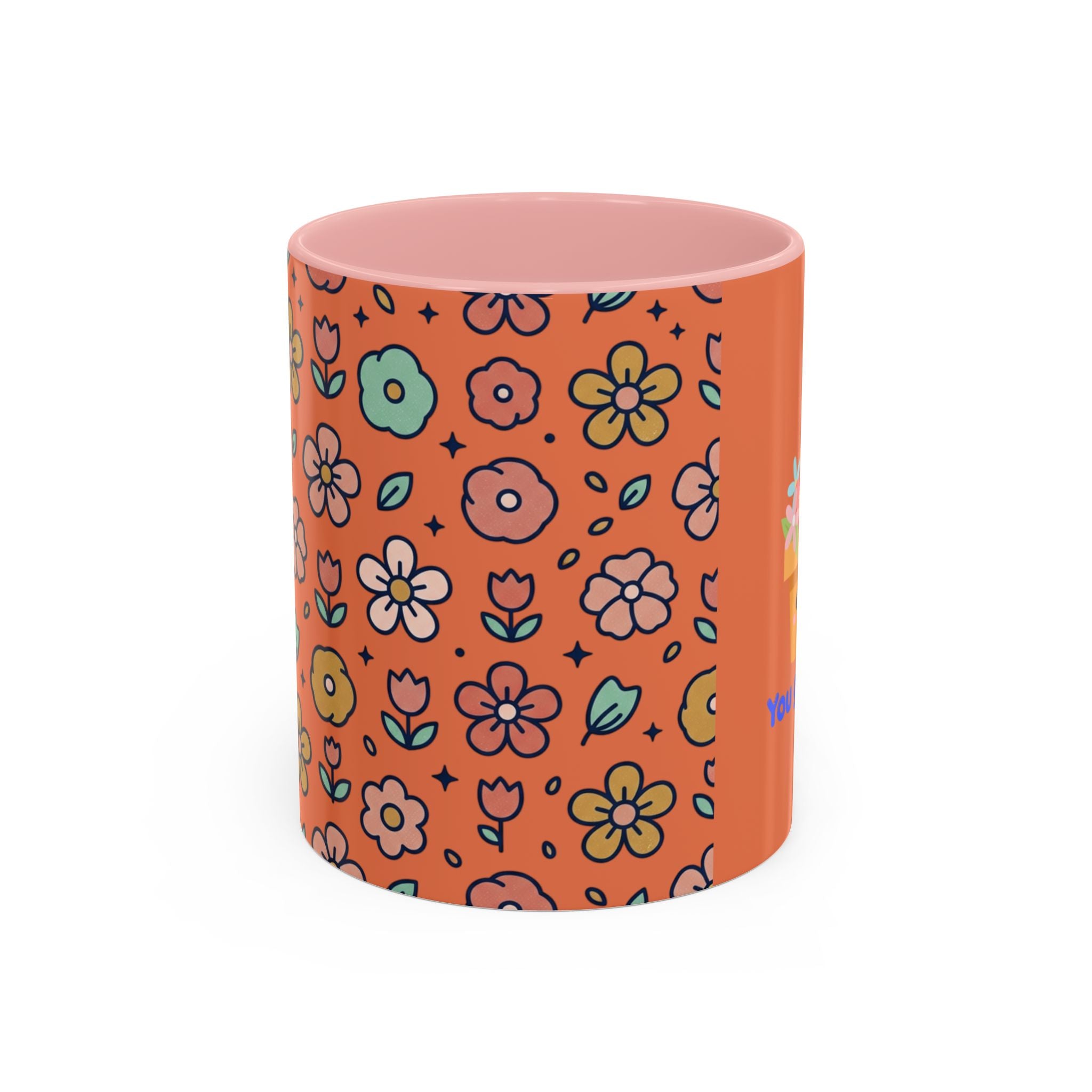 You Grow Girl Floral Coffee Mug — Cute Flower Pot Accent Mug (11oz)