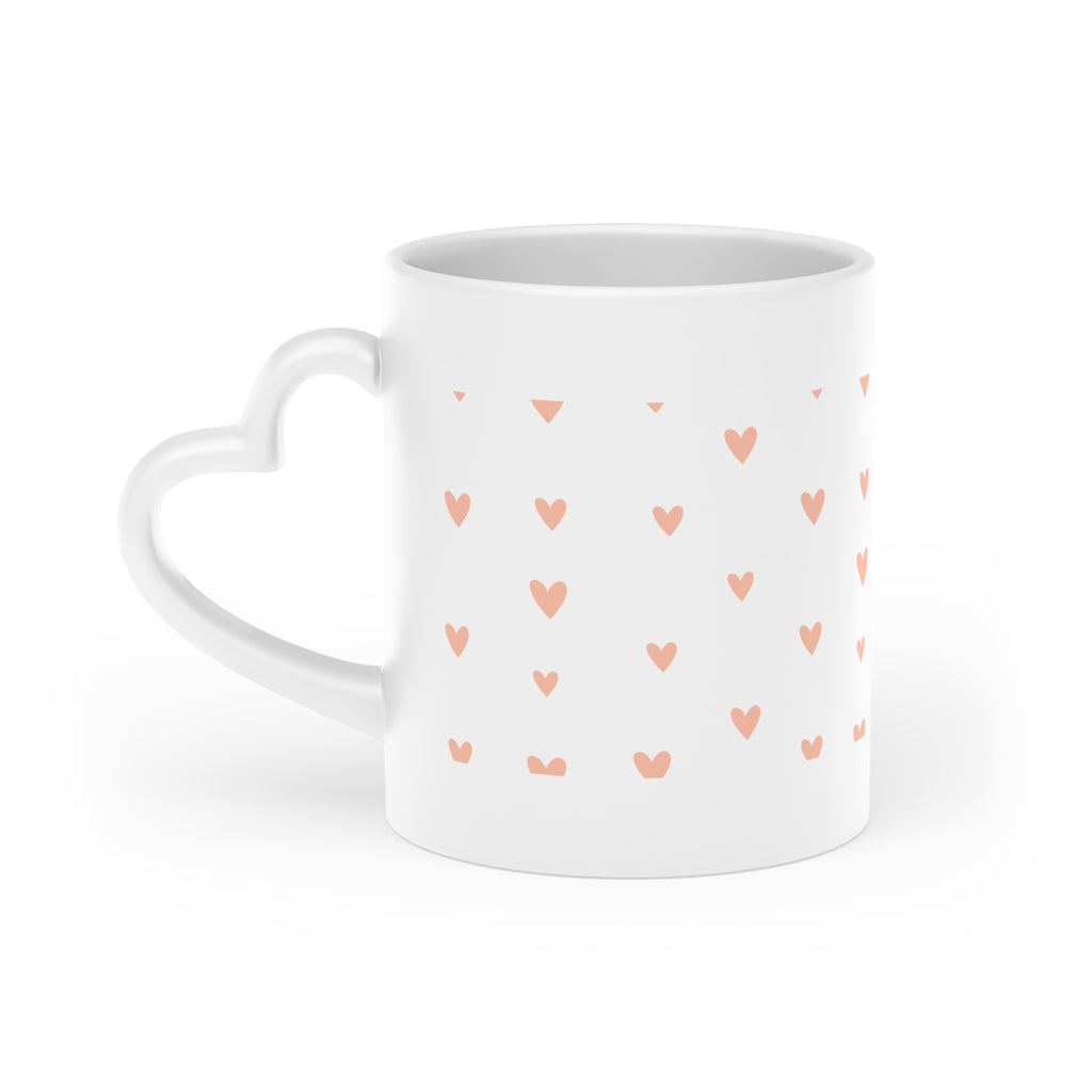 Heart-Shaped Mug - Cute Cacti with Funny Face